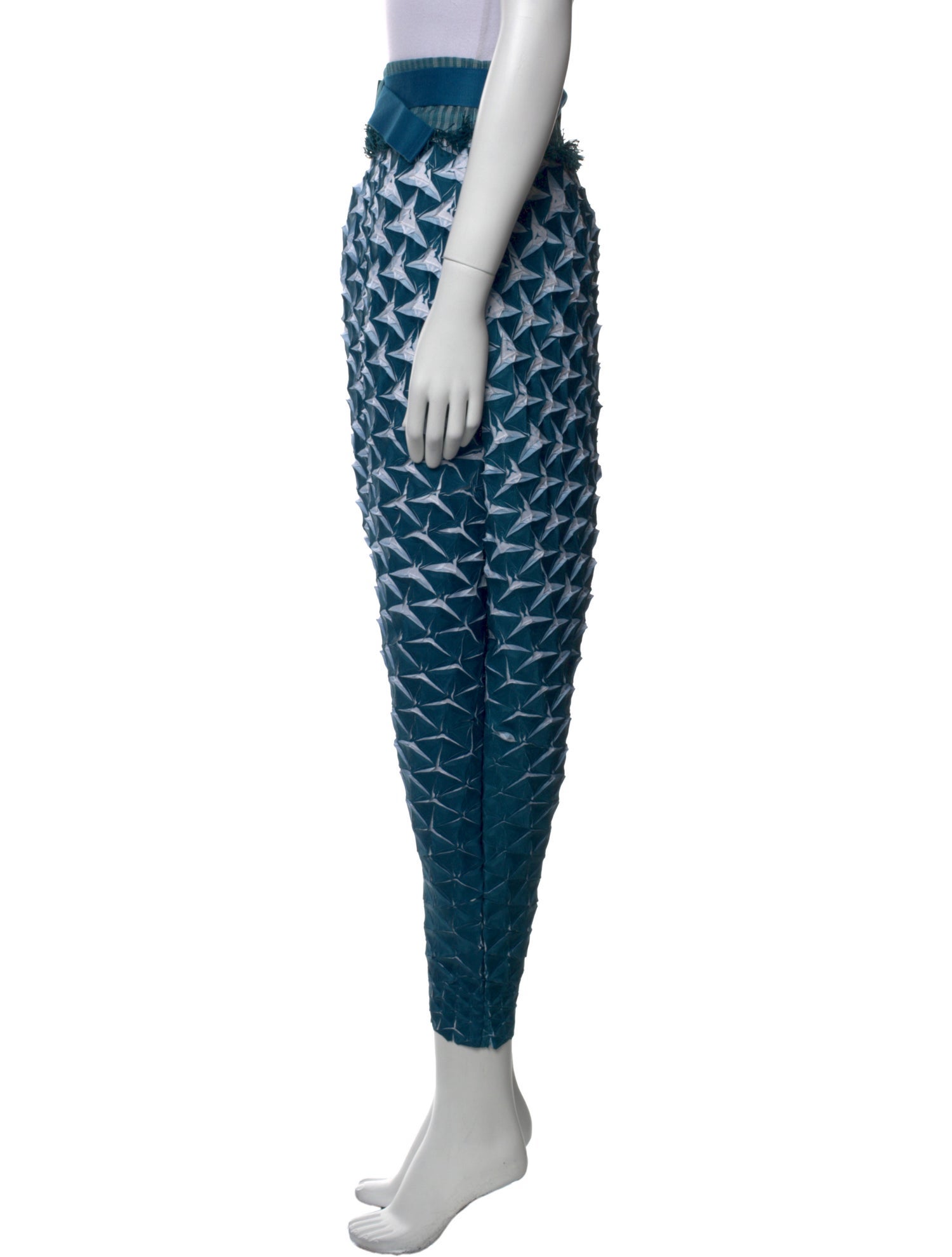 Issey Miyake Printed Skinny Leg Pants