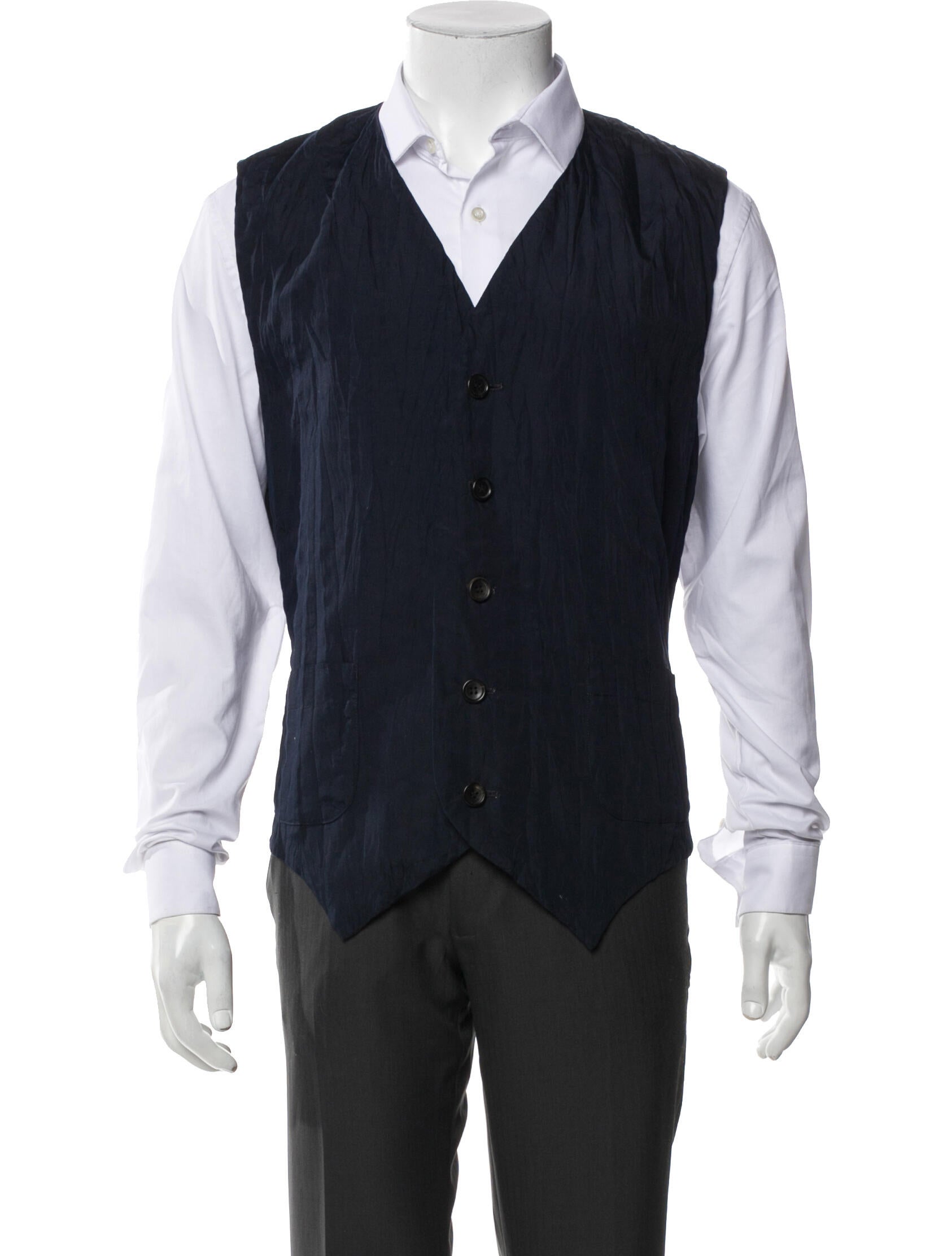 Issey Miyake 2015 Pleated Accents Suit Vest