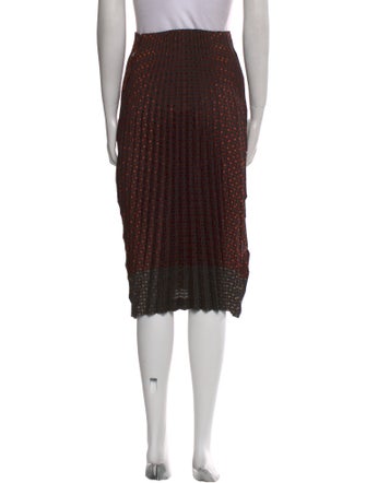 Issey Miyake Striped Knee-Length Skirt