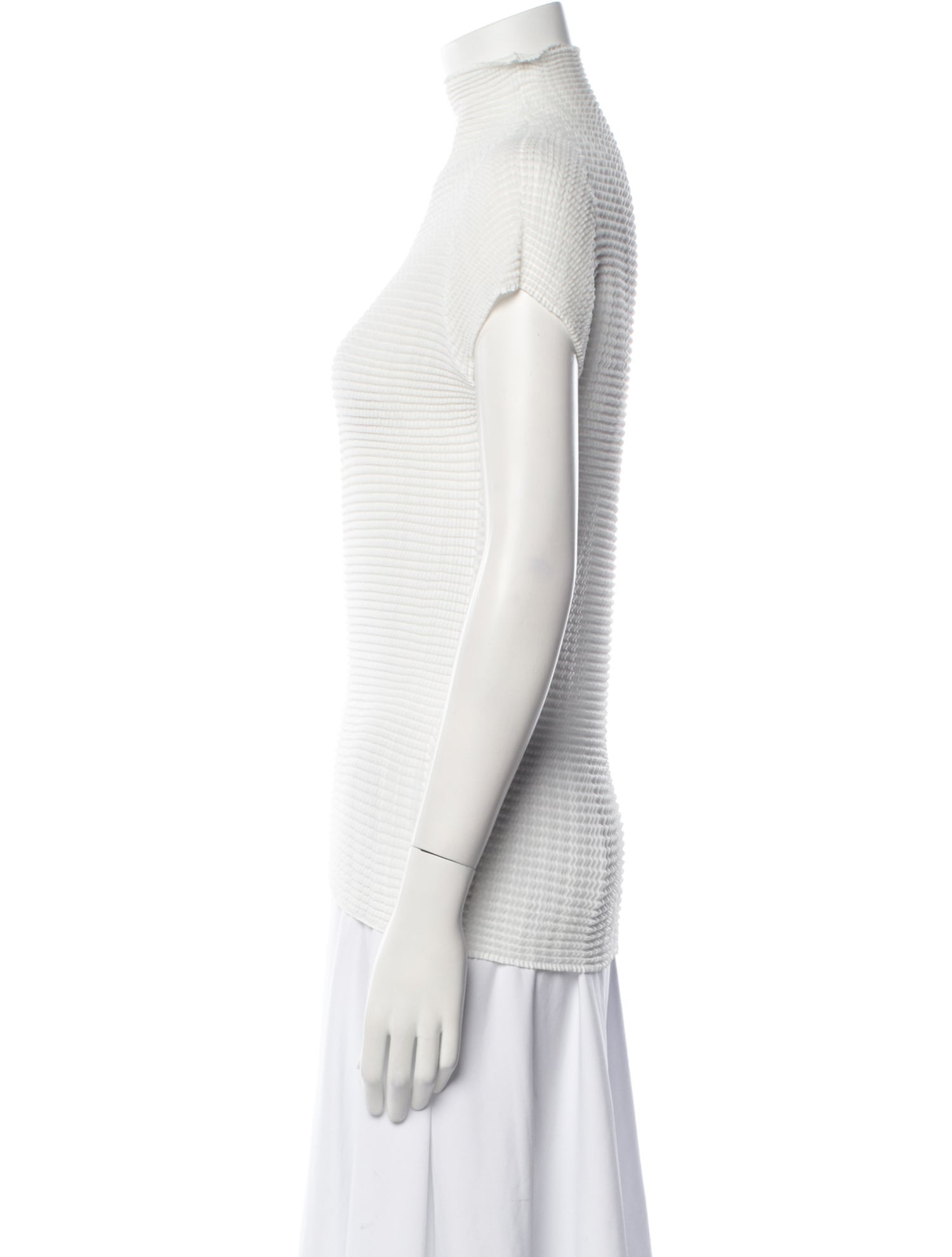 Issey Miyake Turtleneck Short Sleeve Top w/ Tags