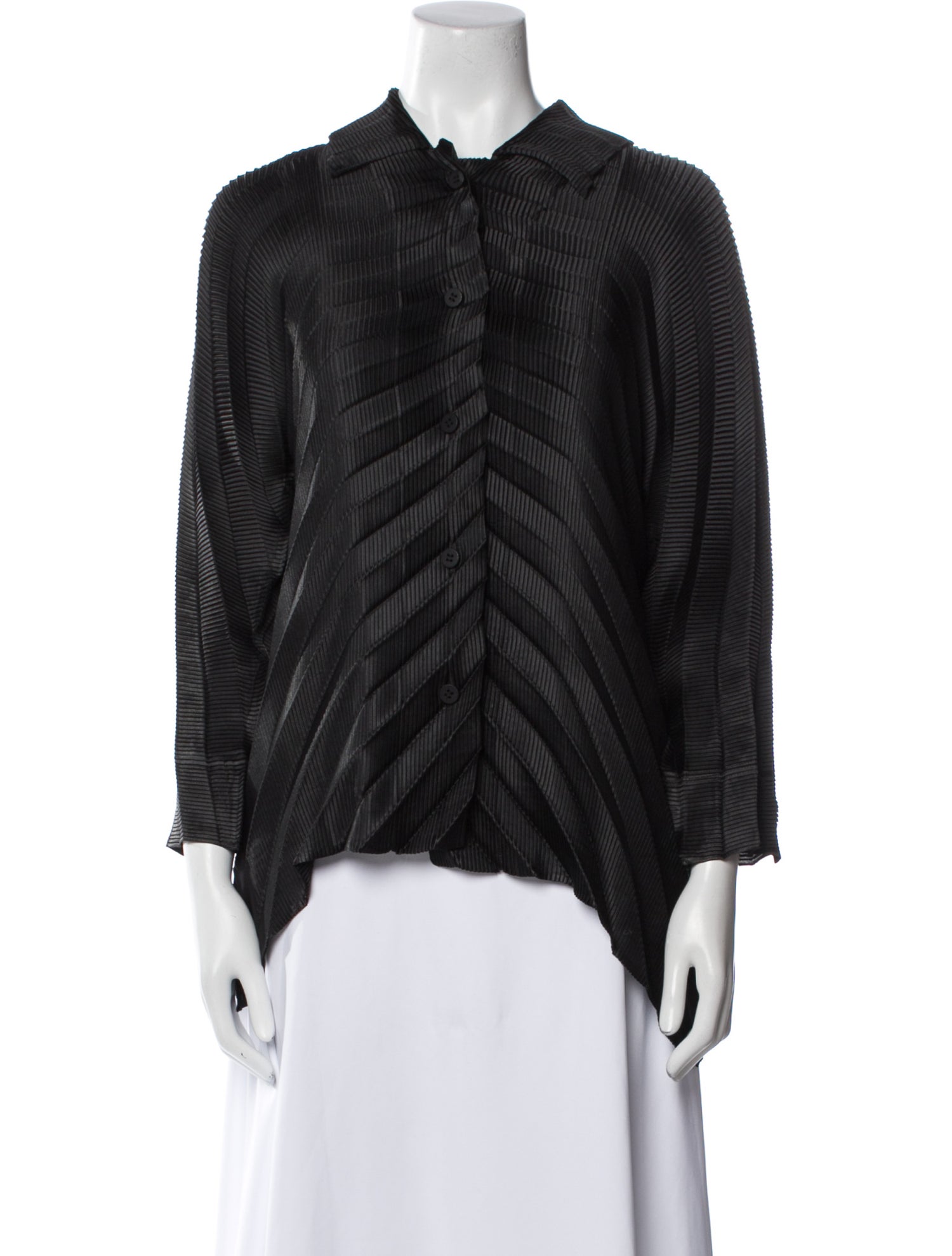 Issey Miyake Three-Quarter Sleeve Blouse