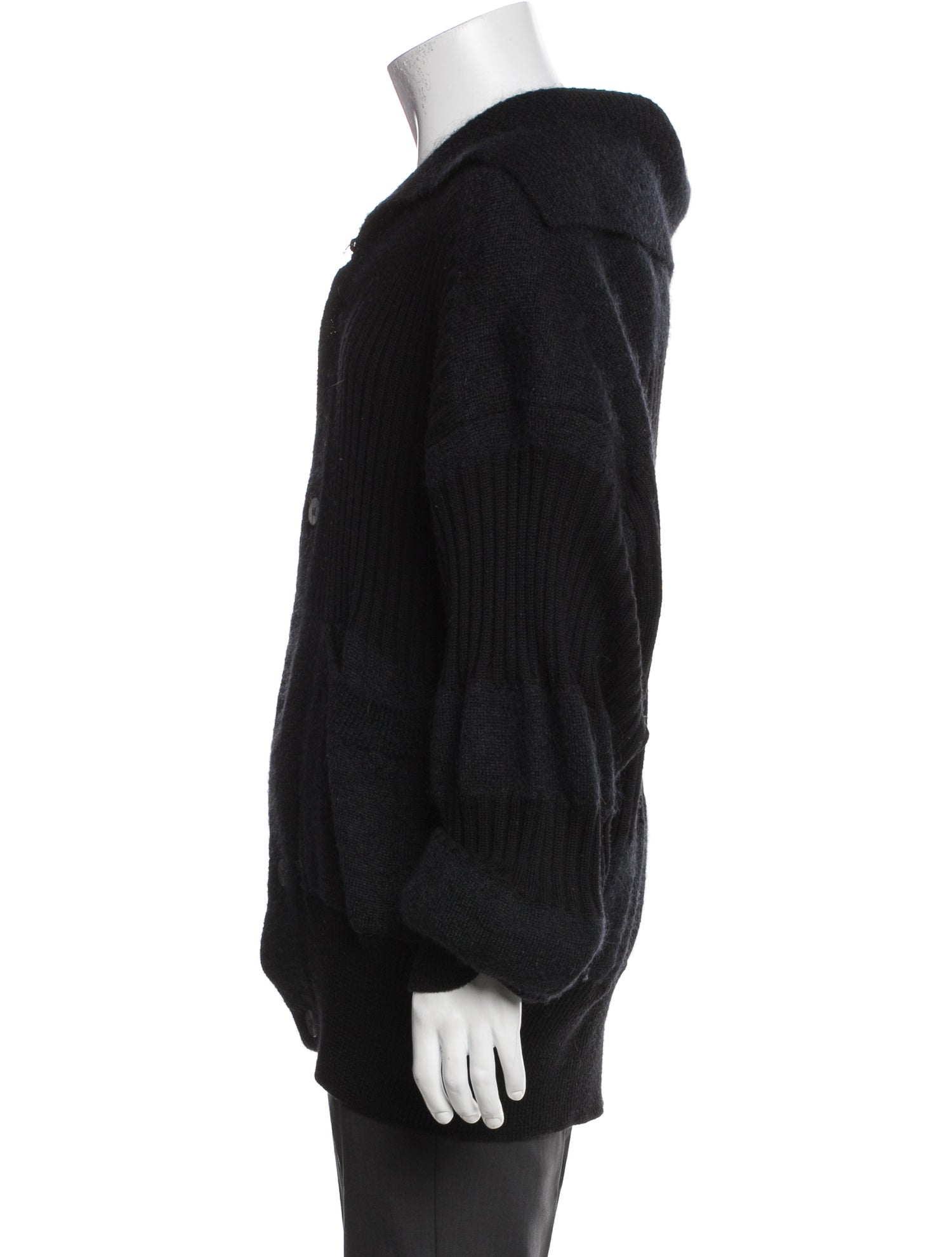 Issey Miyake V-Neck Long Sleeve Cardigan