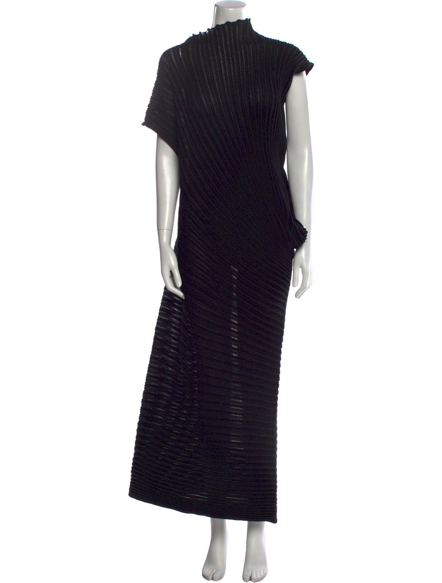 Issey Miyake Striped Long Dress