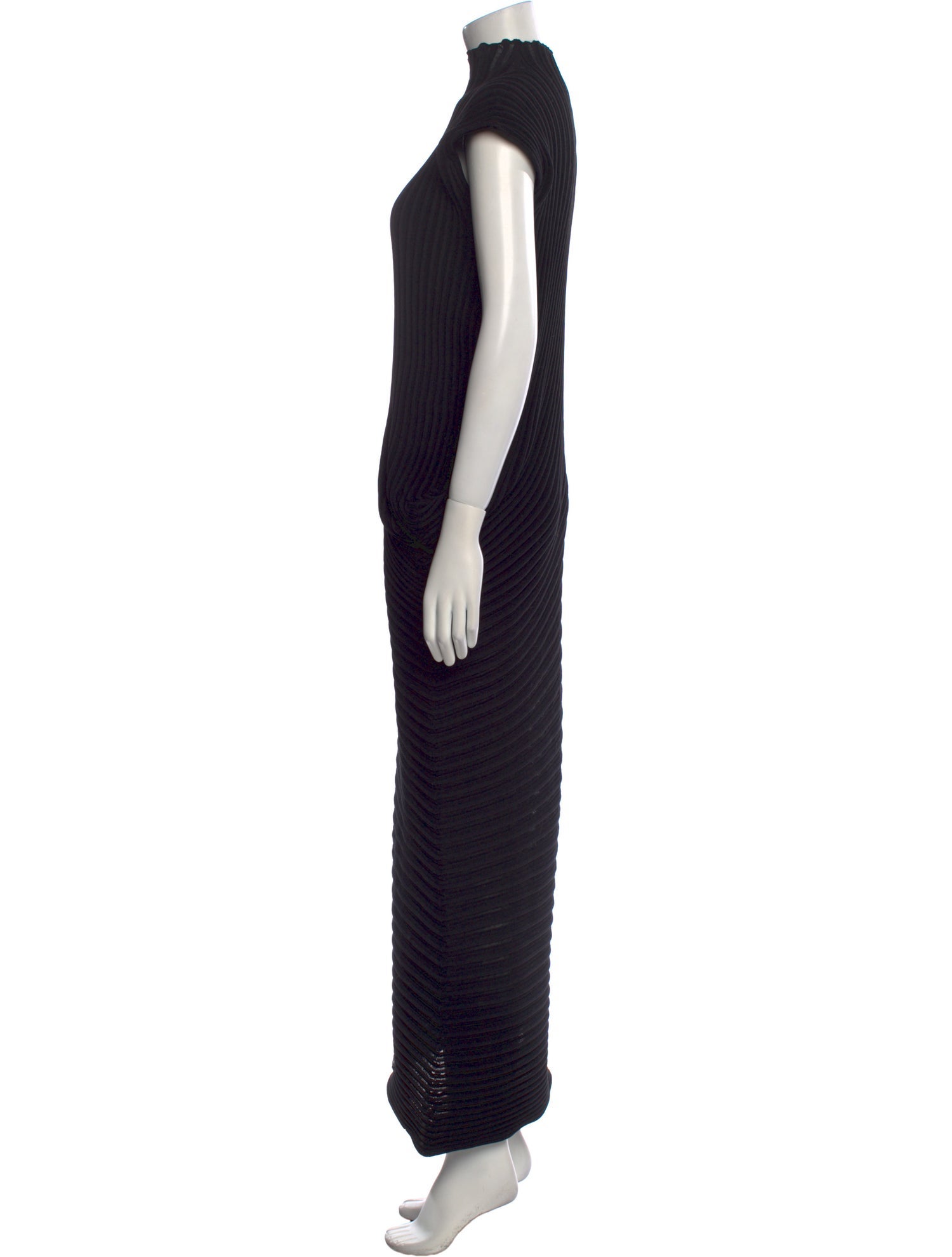 Issey Miyake Striped Long Dress