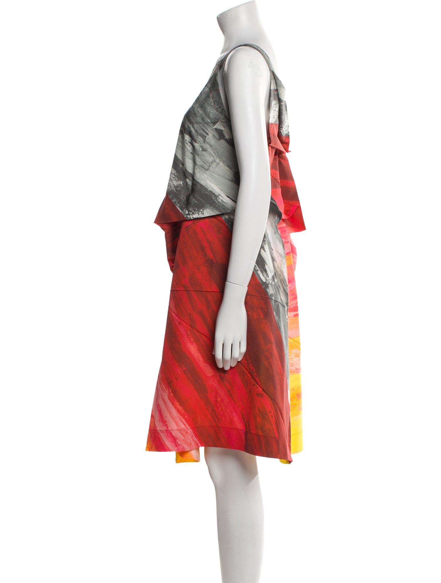 Issey Miyake Printed Knee-Length Dress