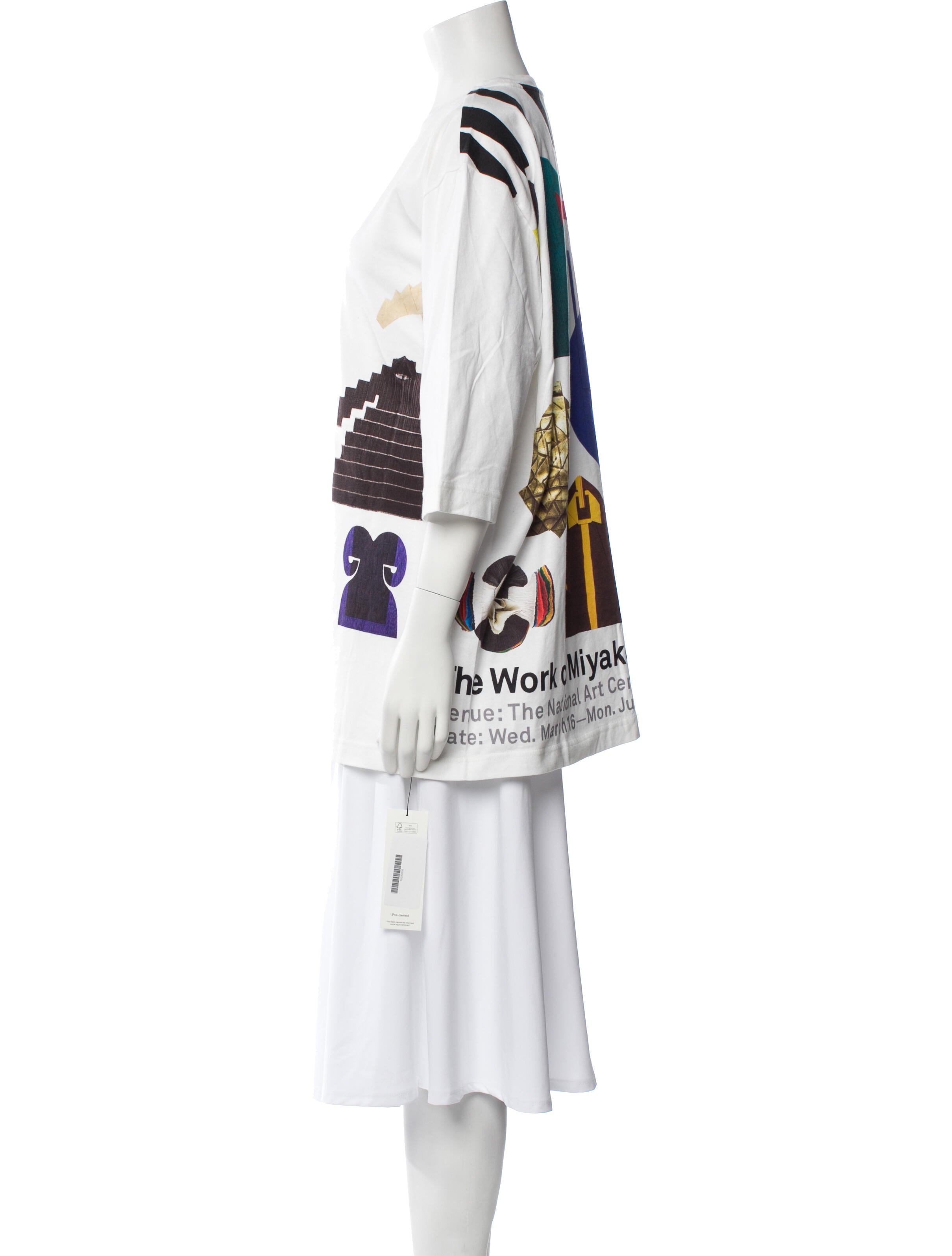 Issey Miyake Graphic Print Crew Neck T-Shirt