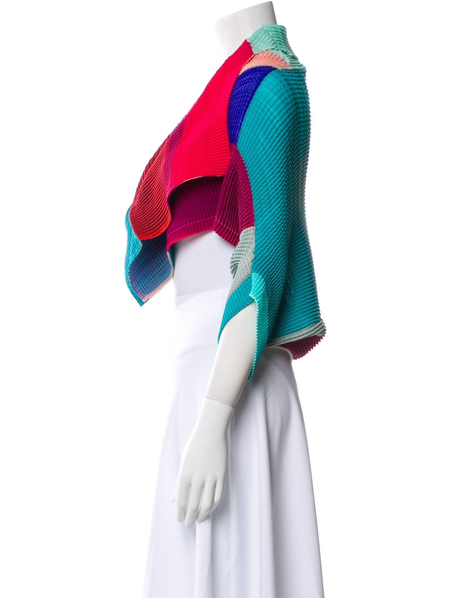 Issey Miyake 2019 Colorblock Pattern Bolero