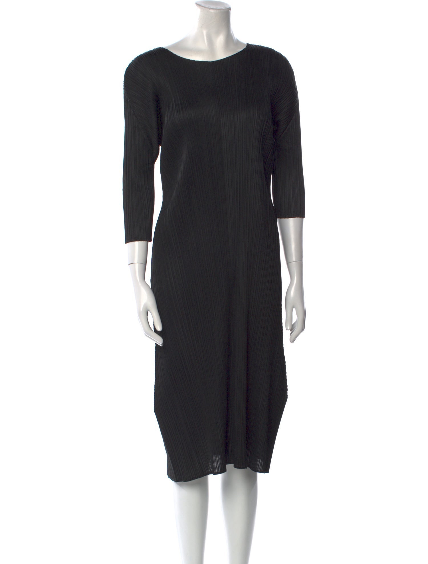 Issey Miyake Bateau Neckline Midi Length Dress