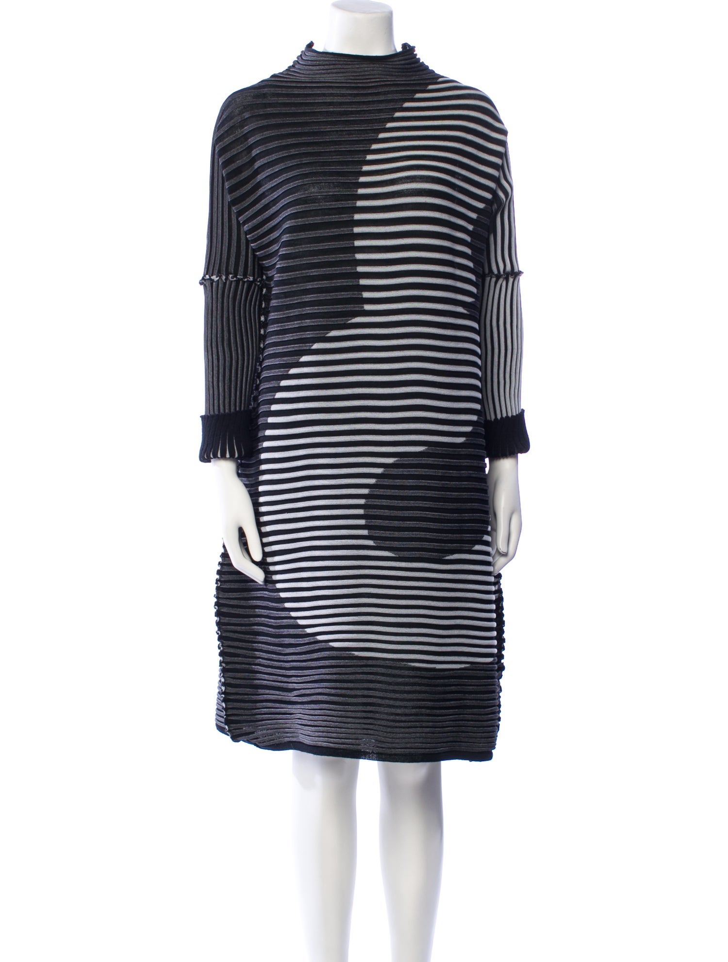 Issey Miyake Striped Mini Dress