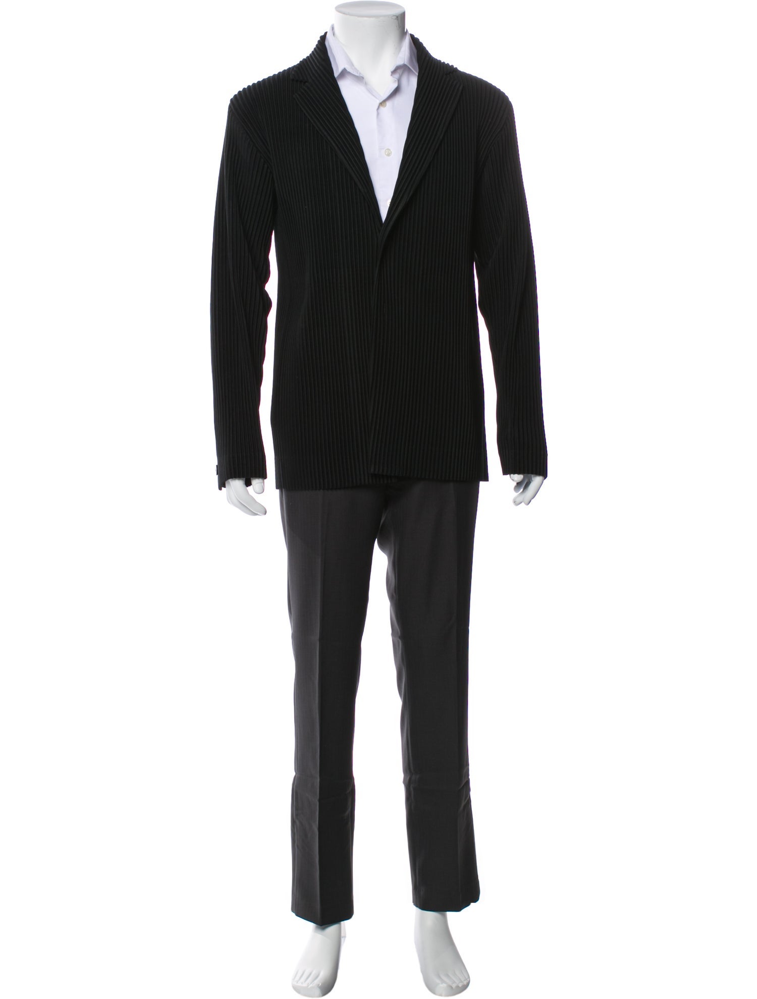 HOMME PLISSÉ ISSEY MIYAKE Striped Overcoat