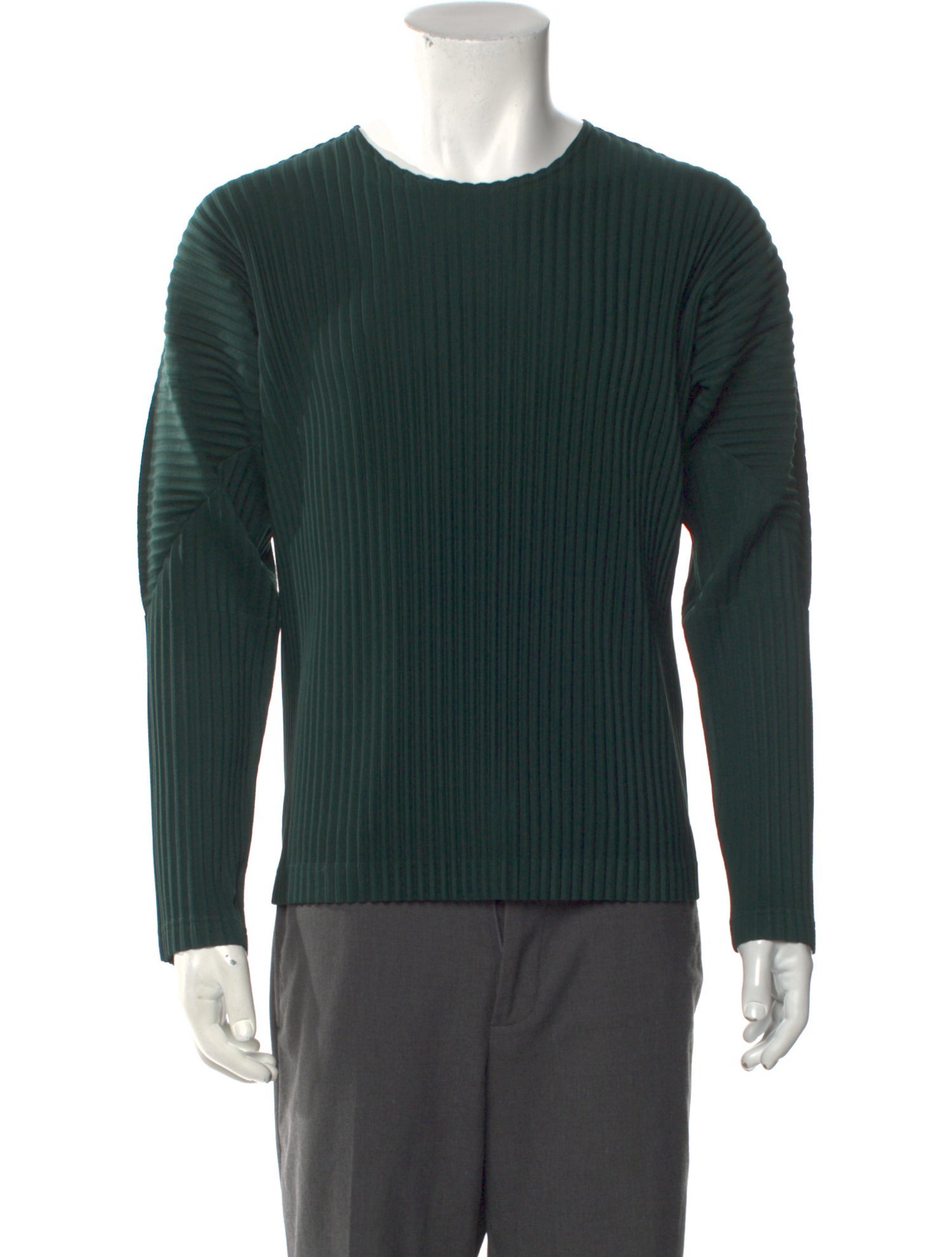 Issey Miyake Crew Neck Long Sleeve Henley