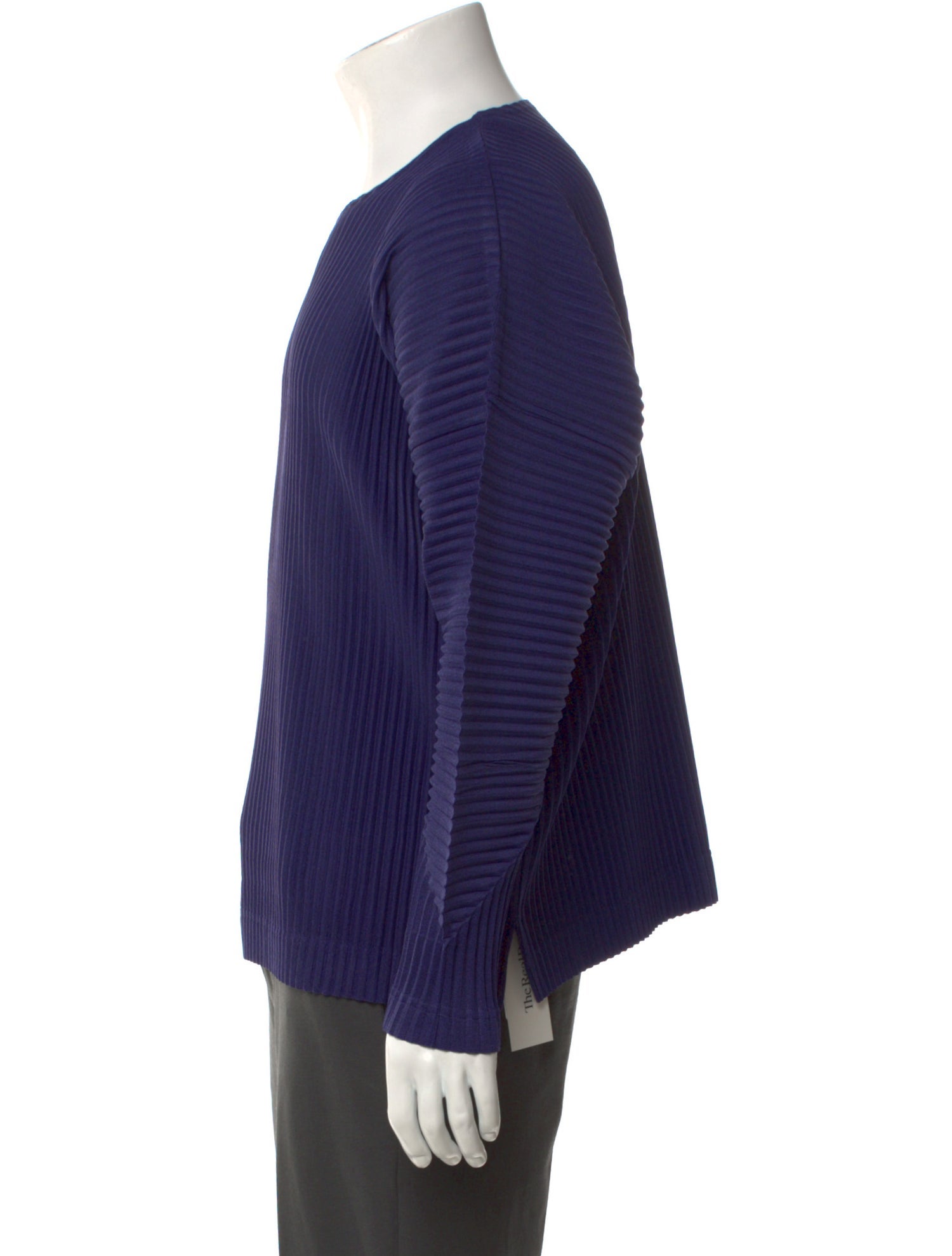 Issey Miyake Crew Neck Long Sleeve T-Shirt