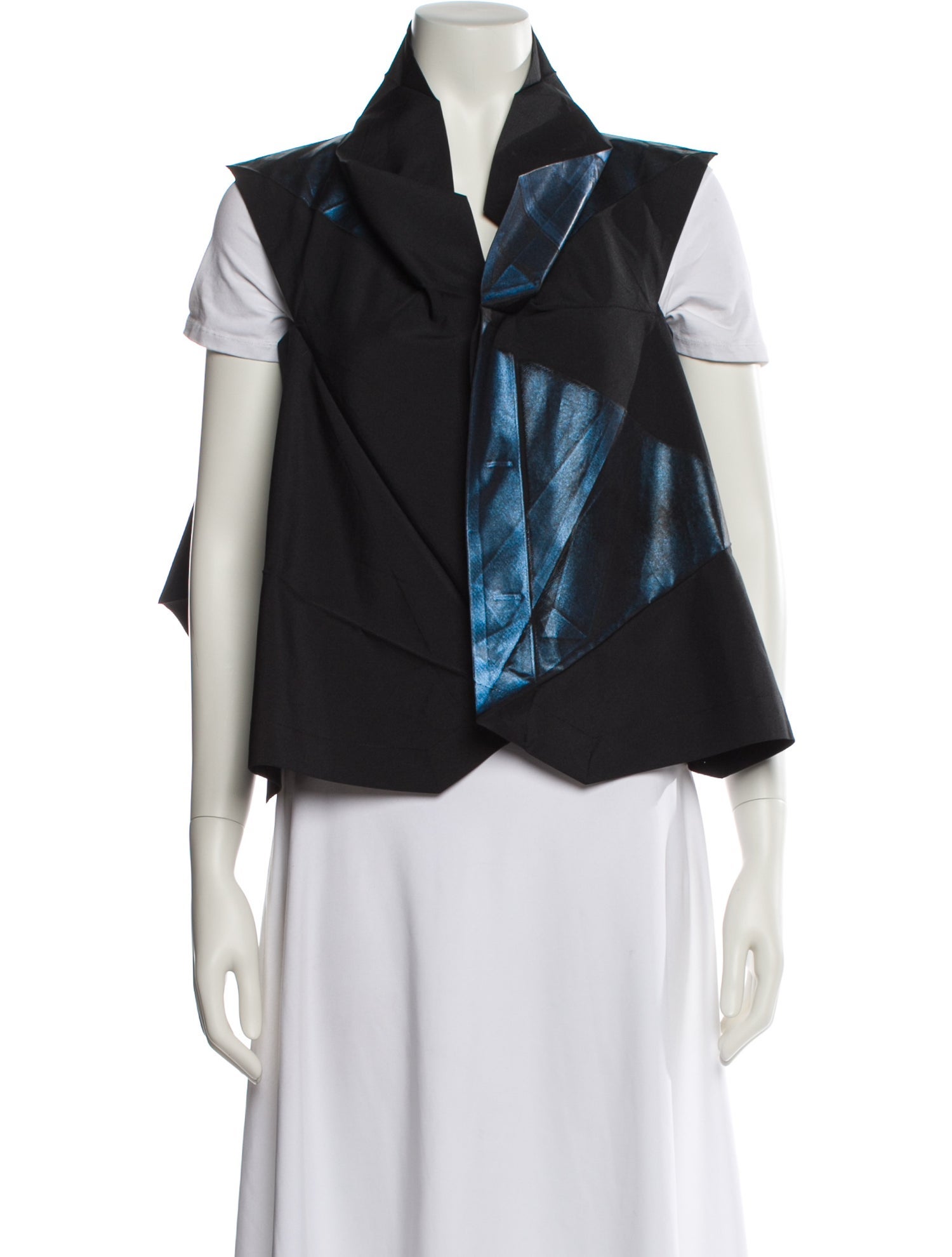 Issey Miyake Colorblock Pattern Vest
