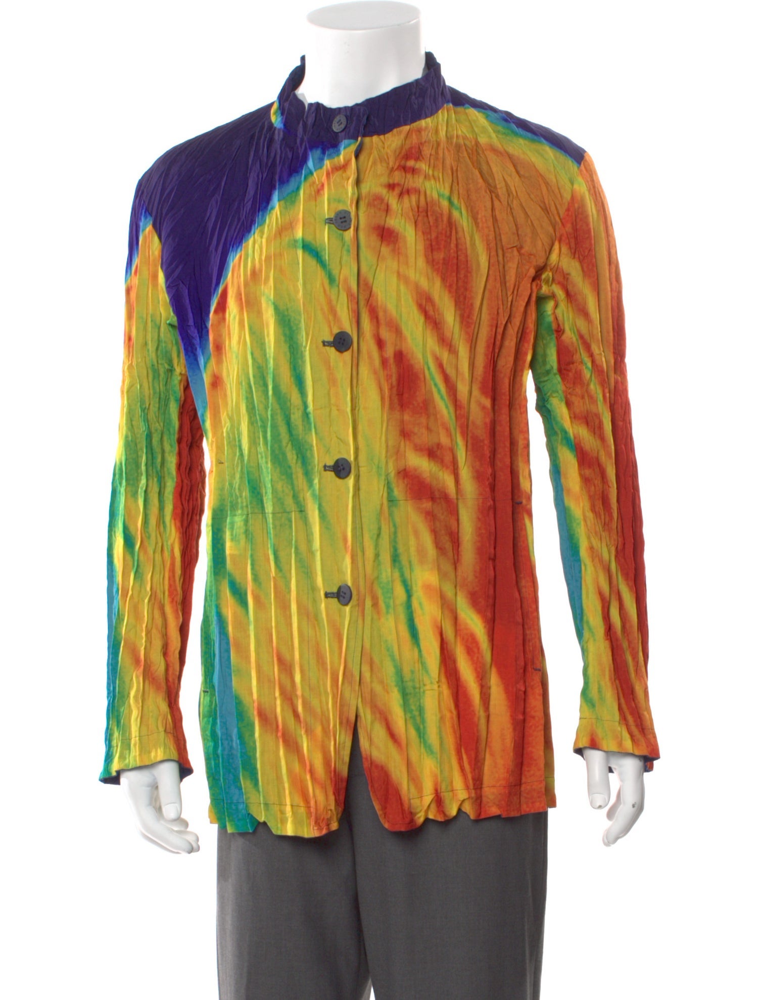 Issey Miyake Printed Long Sleeve Shirt