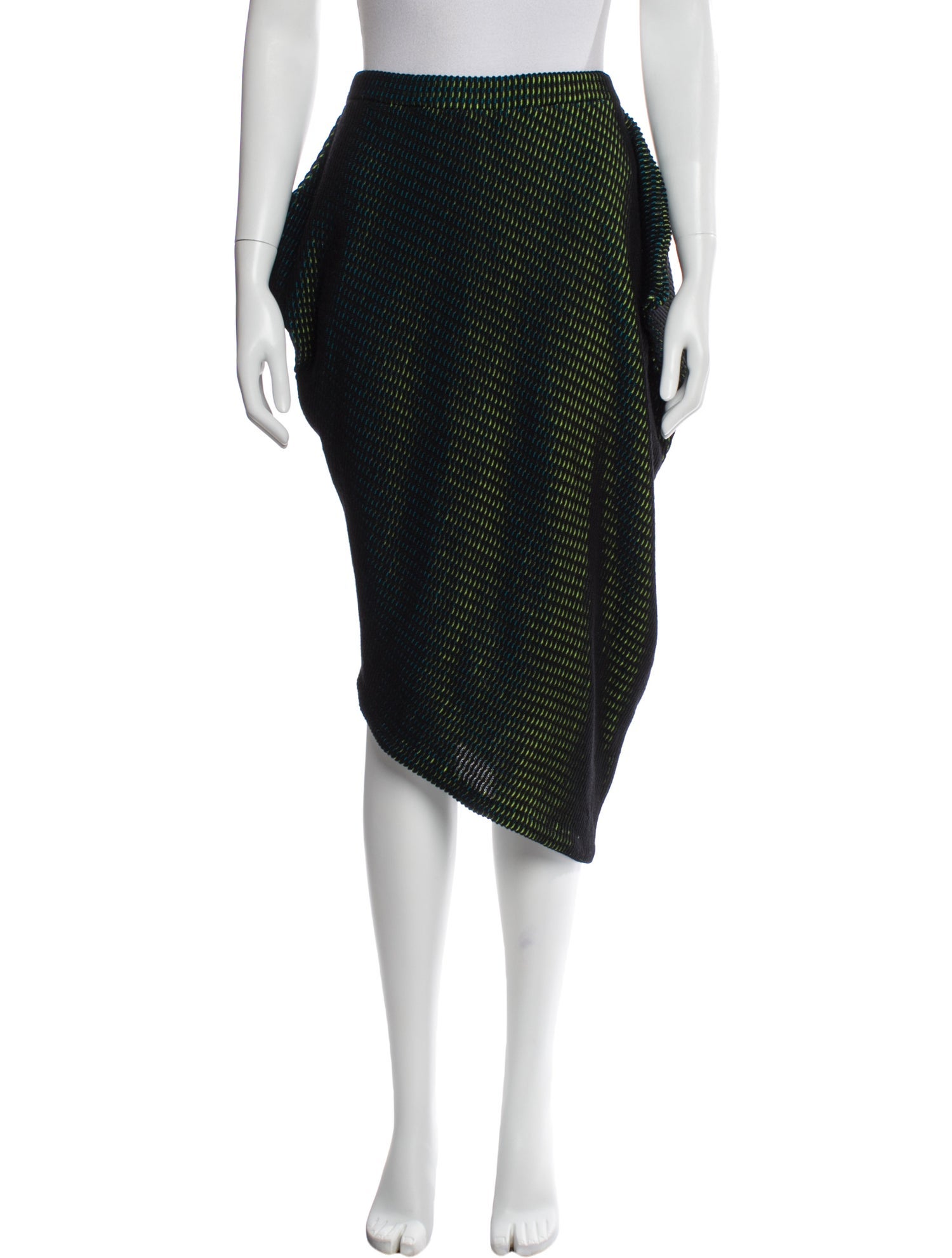 Issey Miyake Wool Knee-Length Skirt