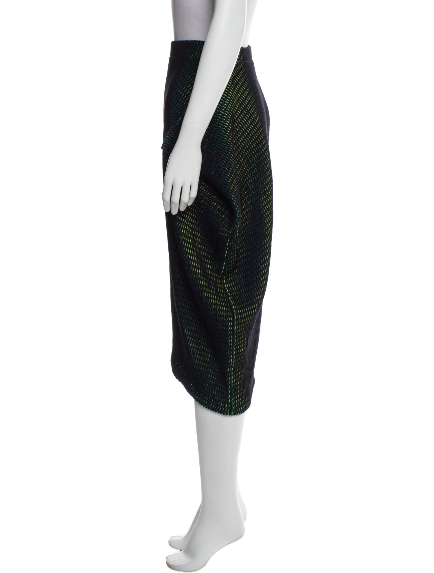 Issey Miyake Wool Knee-Length Skirt