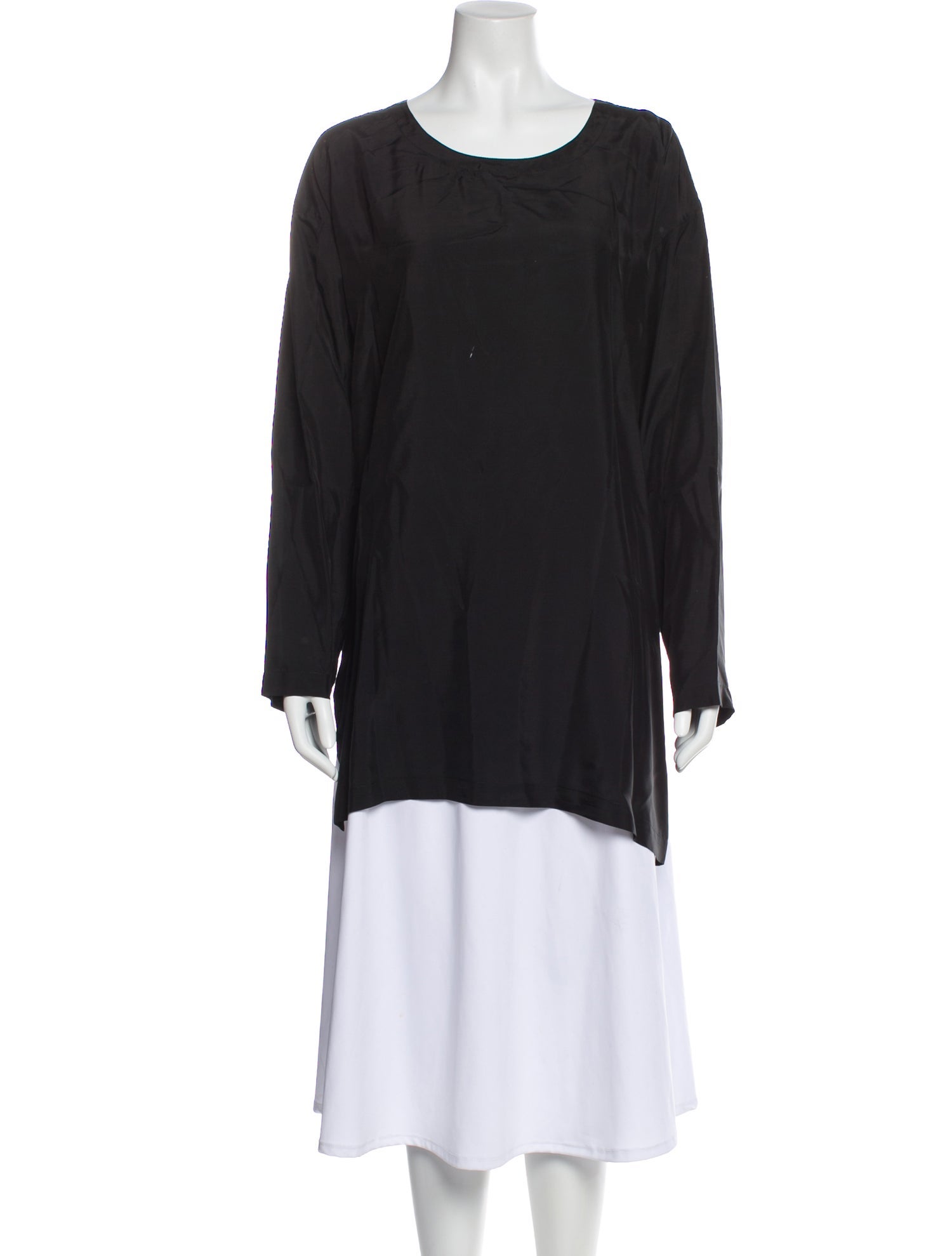 Issey Miyake Crew Neck Long Sleeve Tunic