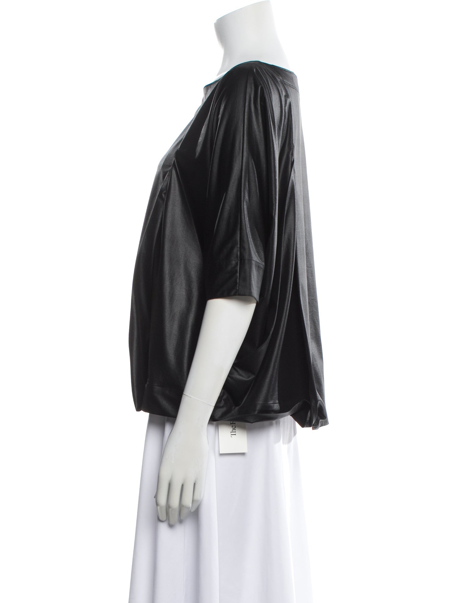 Issey Miyake Bateau Neckline Three-Quarter Sleeve Top