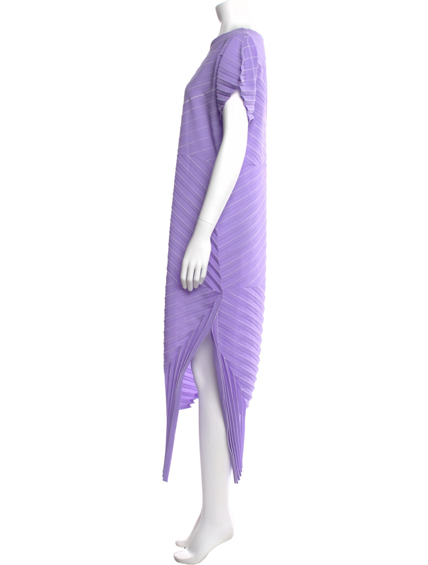 Issey Miyake Striped Long Dress