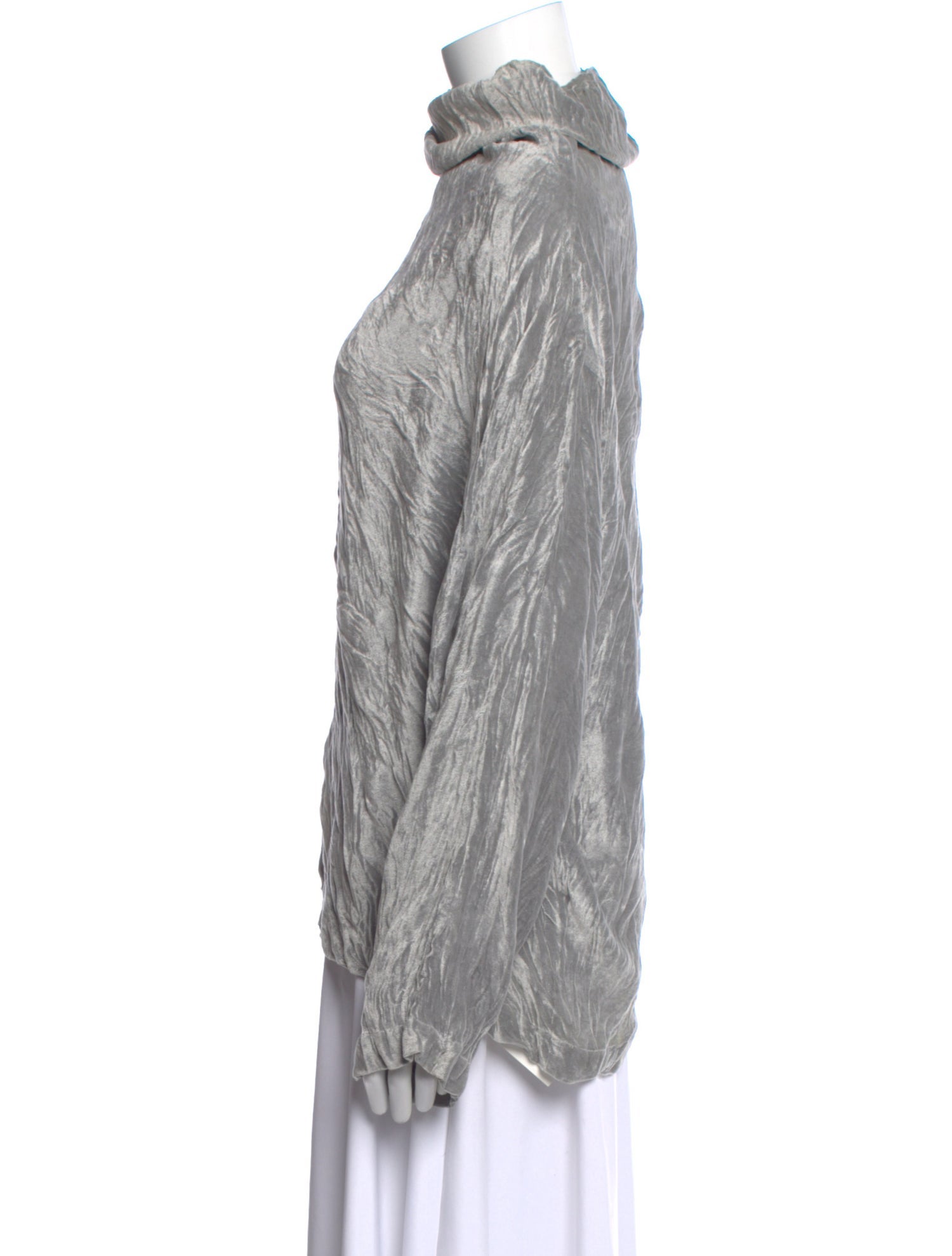 Issey Miyake Velvet Turtleneck Top