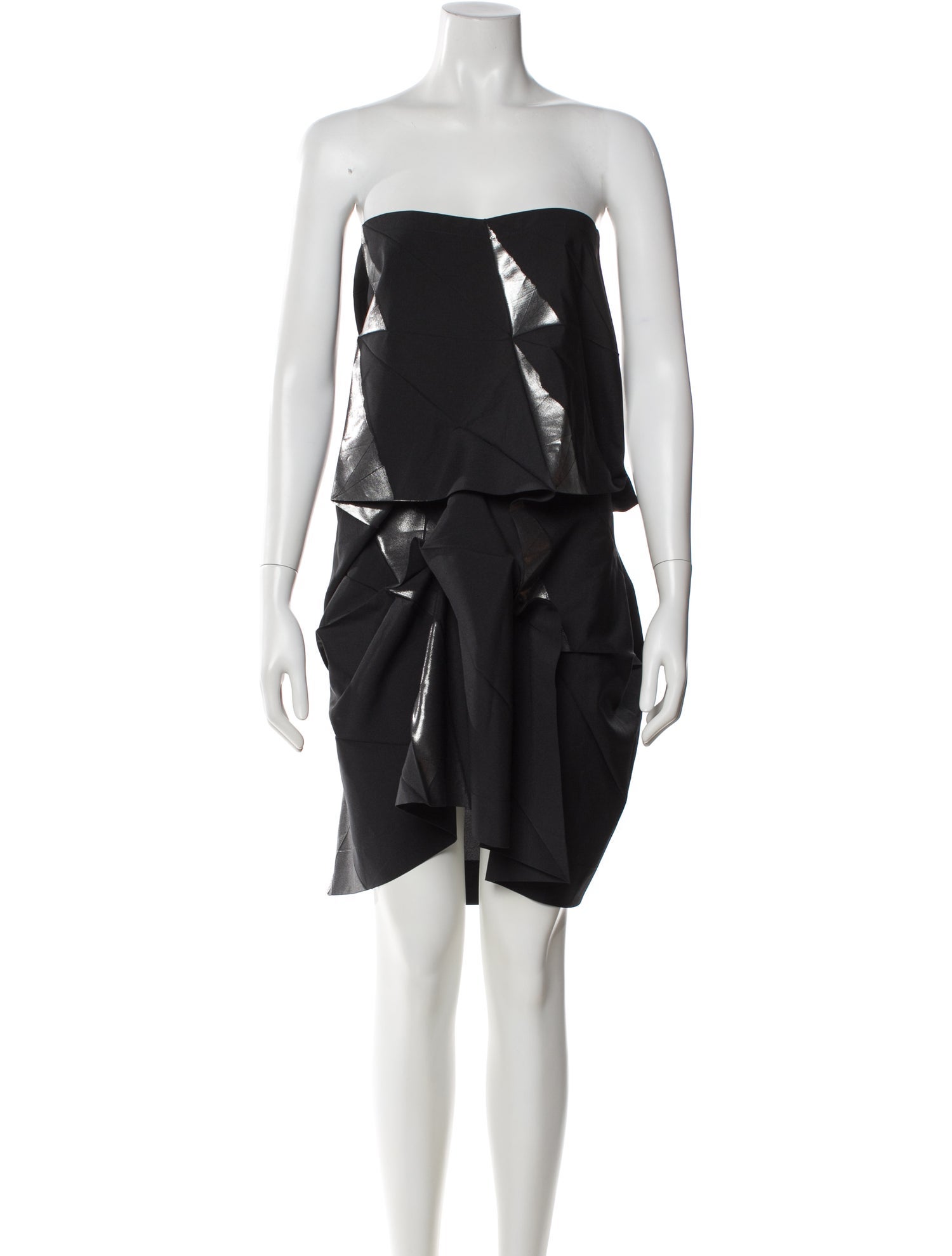Issey Miyake Strapless Mini Dress