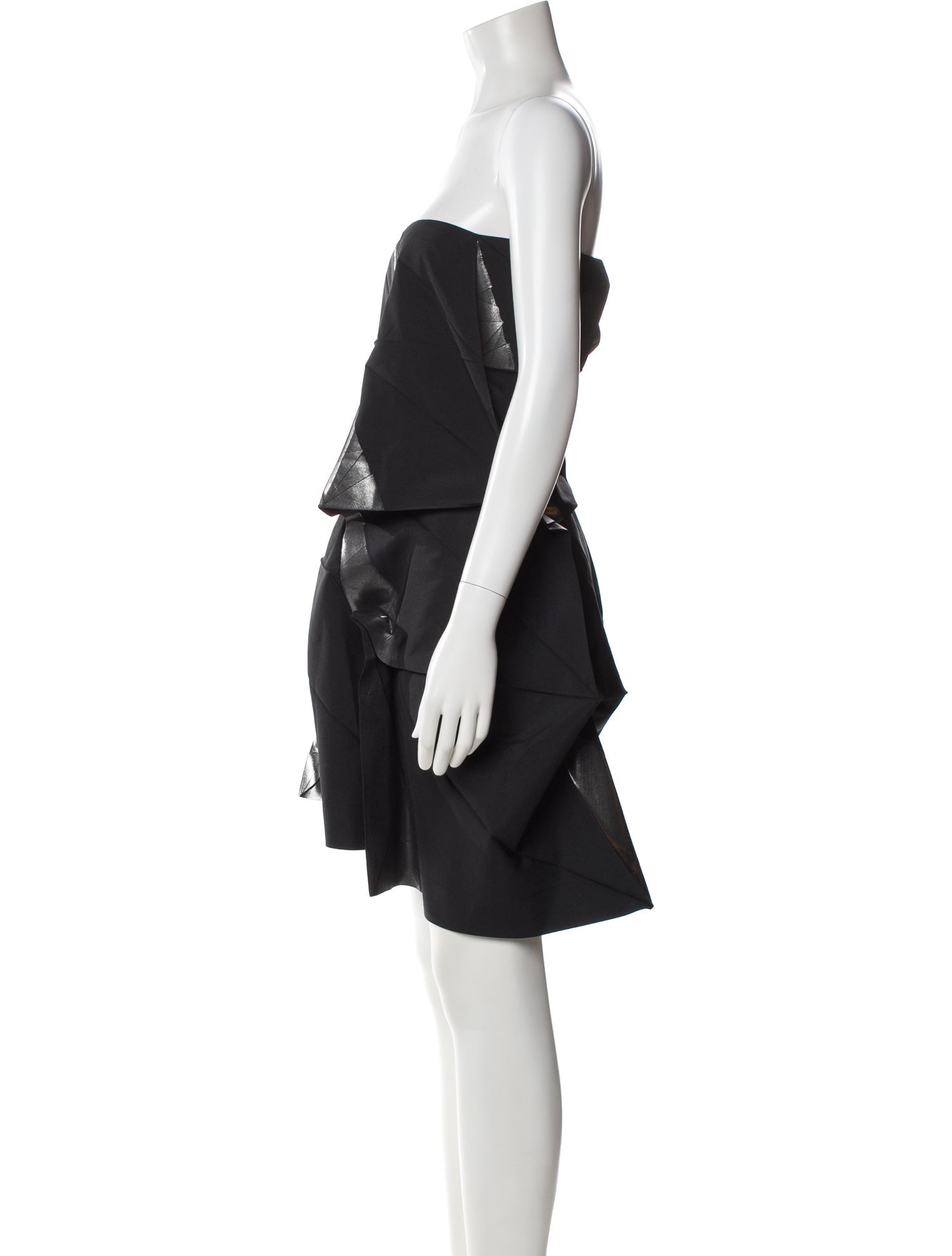 Issey Miyake Strapless Mini Dress