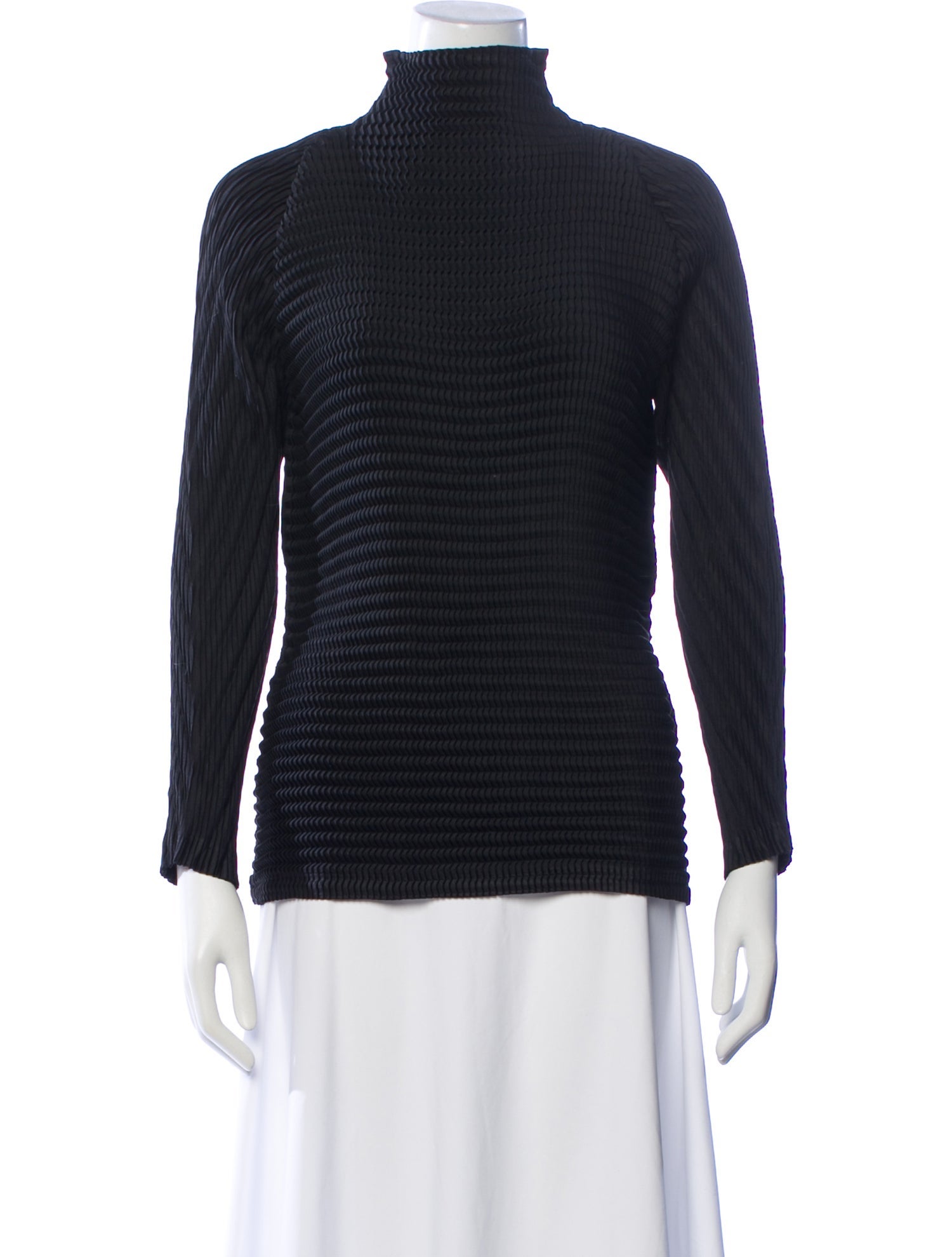 Issey Miyake Turtleneck Long Sleeve Top