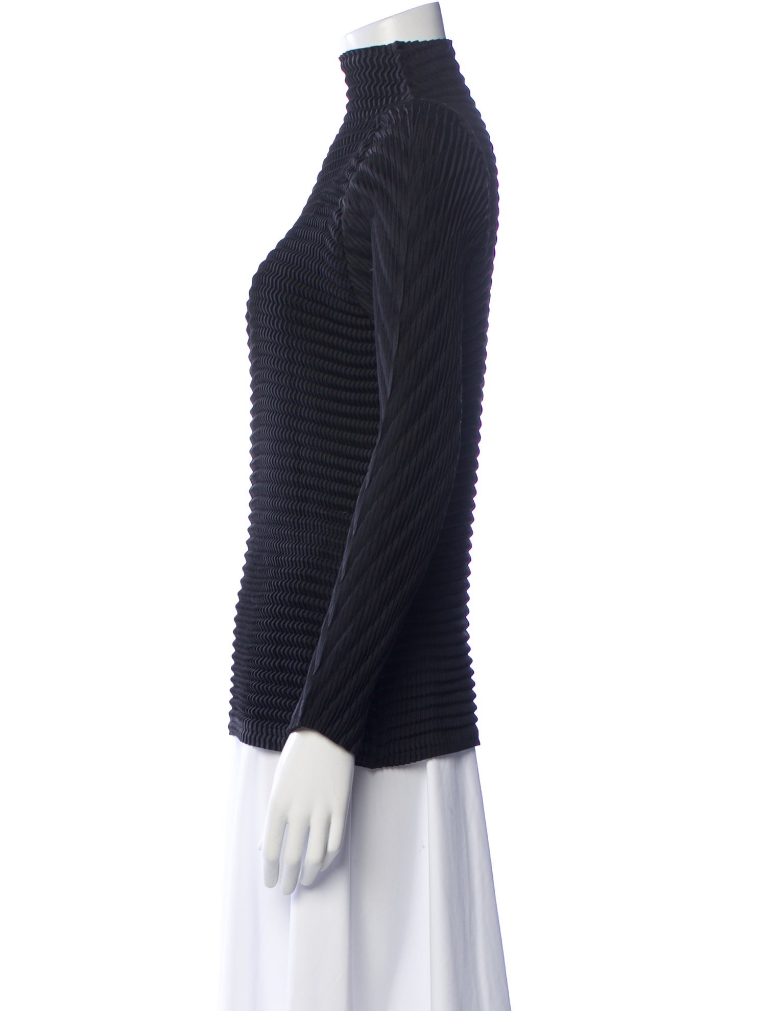 Issey Miyake Turtleneck Long Sleeve Top