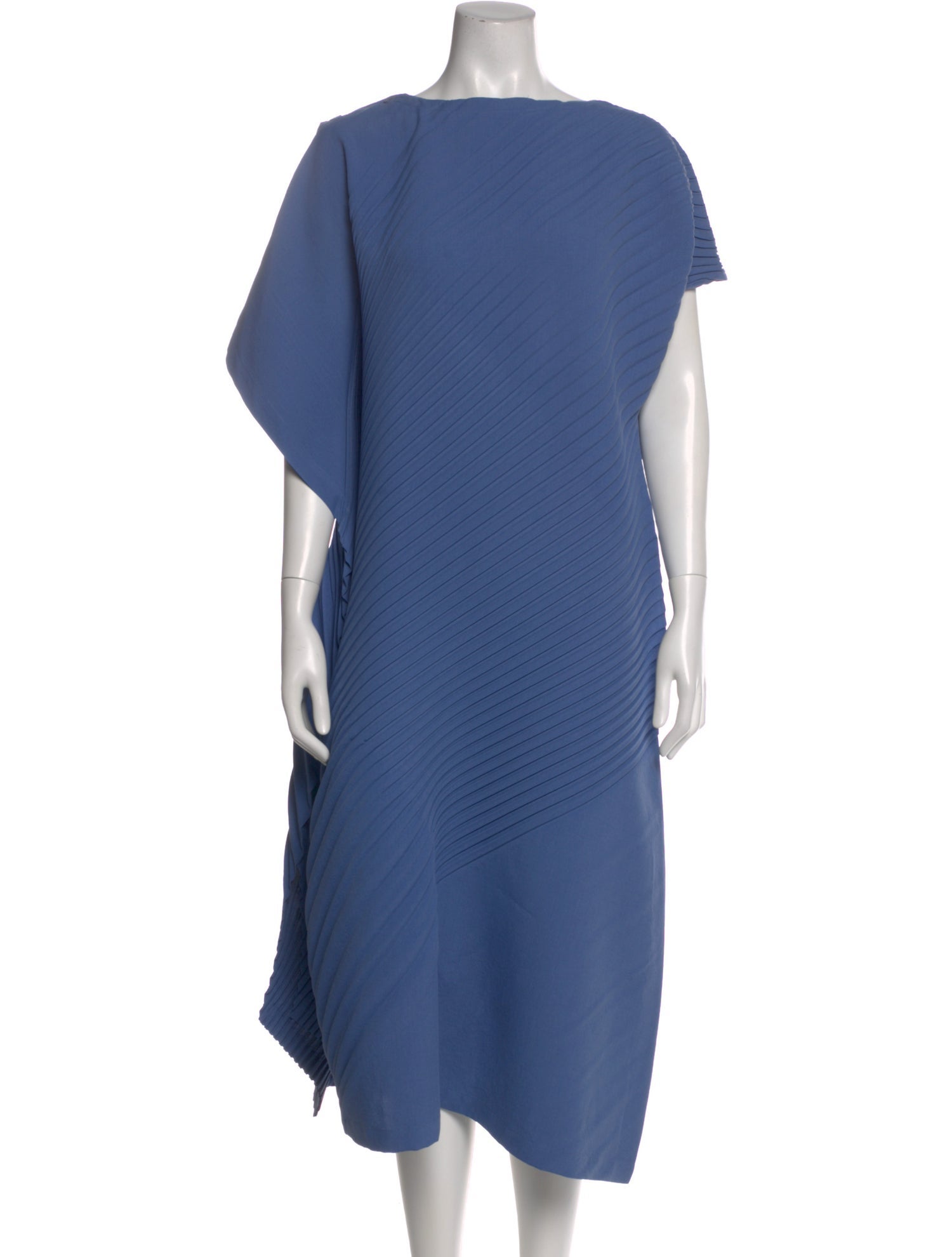 Issey Miyake Bateau Neckline Midi Length Dress
