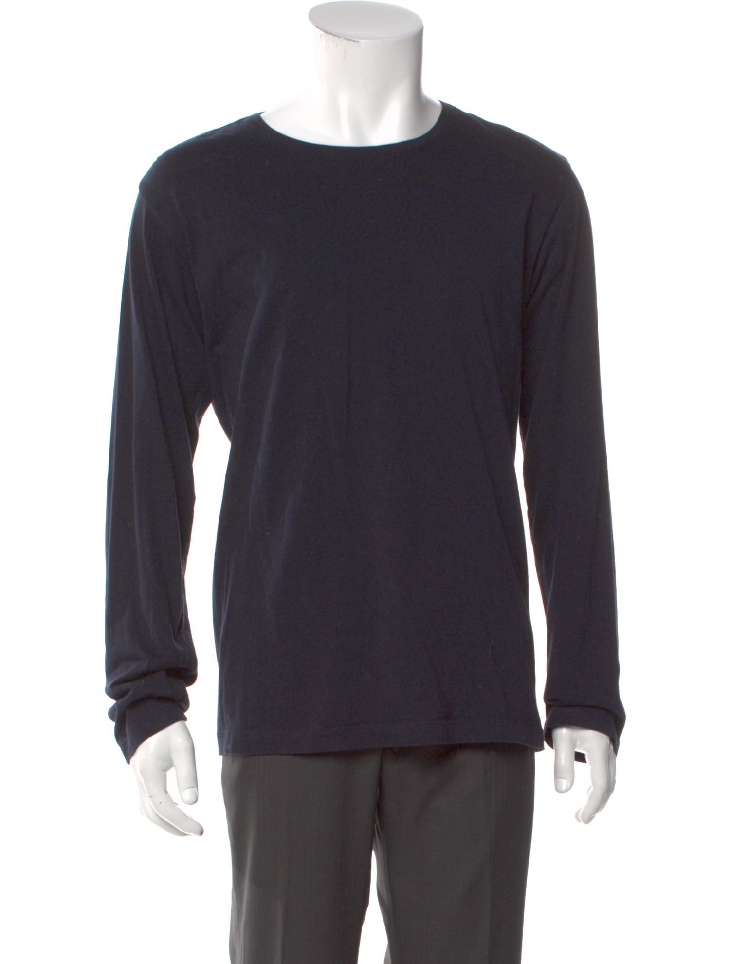 Issey Miyake Crew Neck Long Sleeve T-Shirt