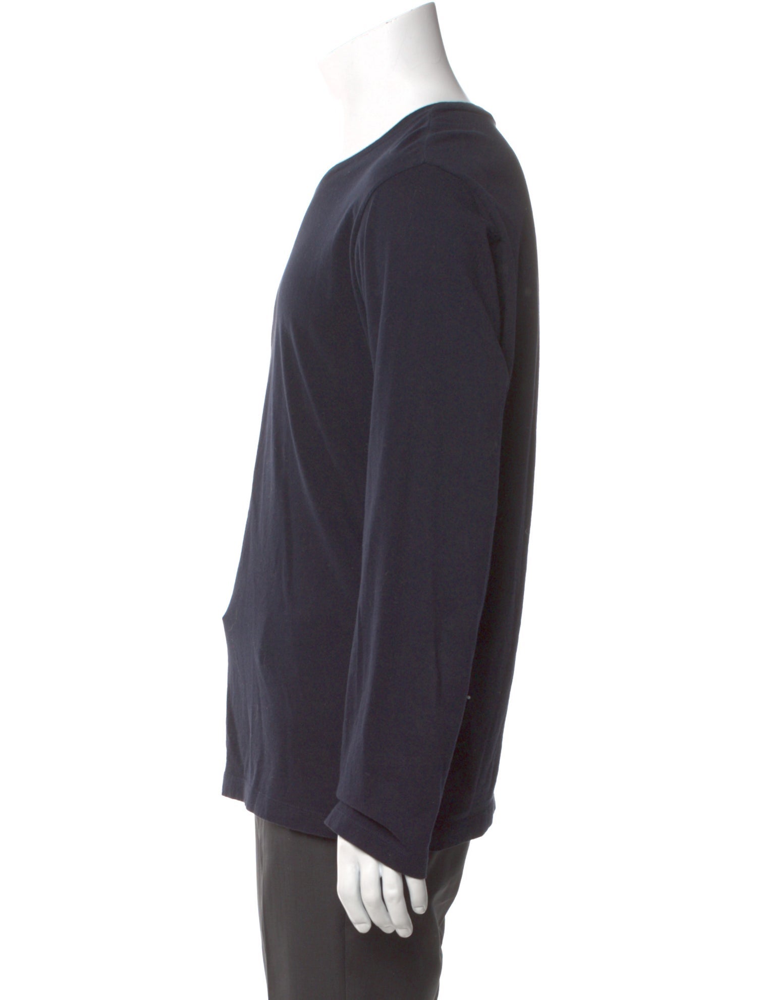 Issey Miyake Crew Neck Long Sleeve T-Shirt
