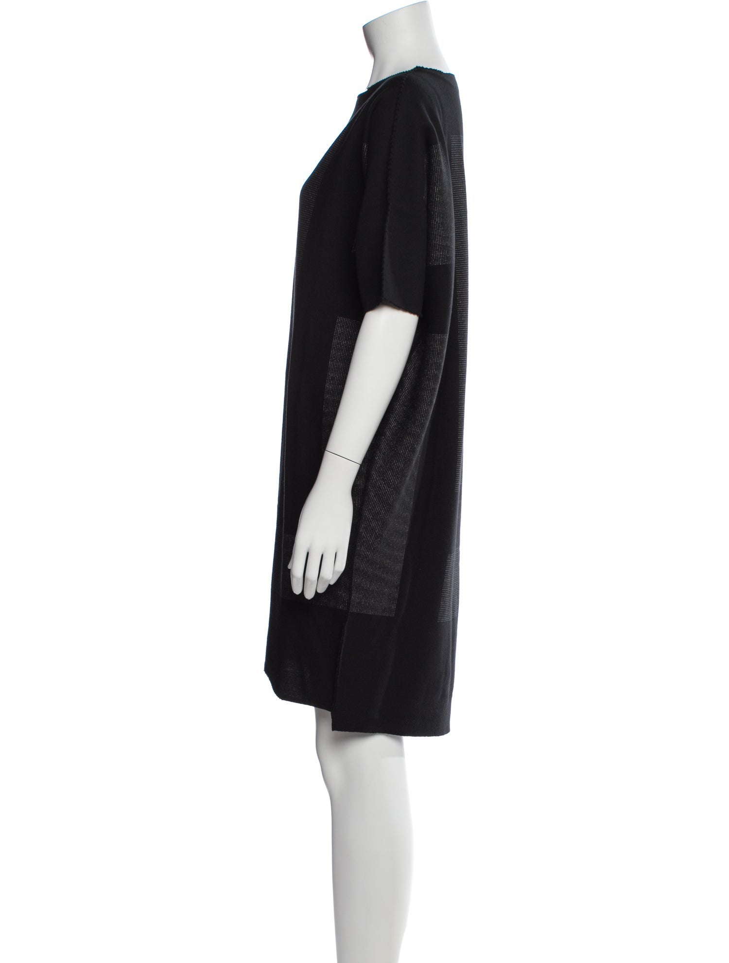 Issey Miyake Bateau Neckline Mini Dress