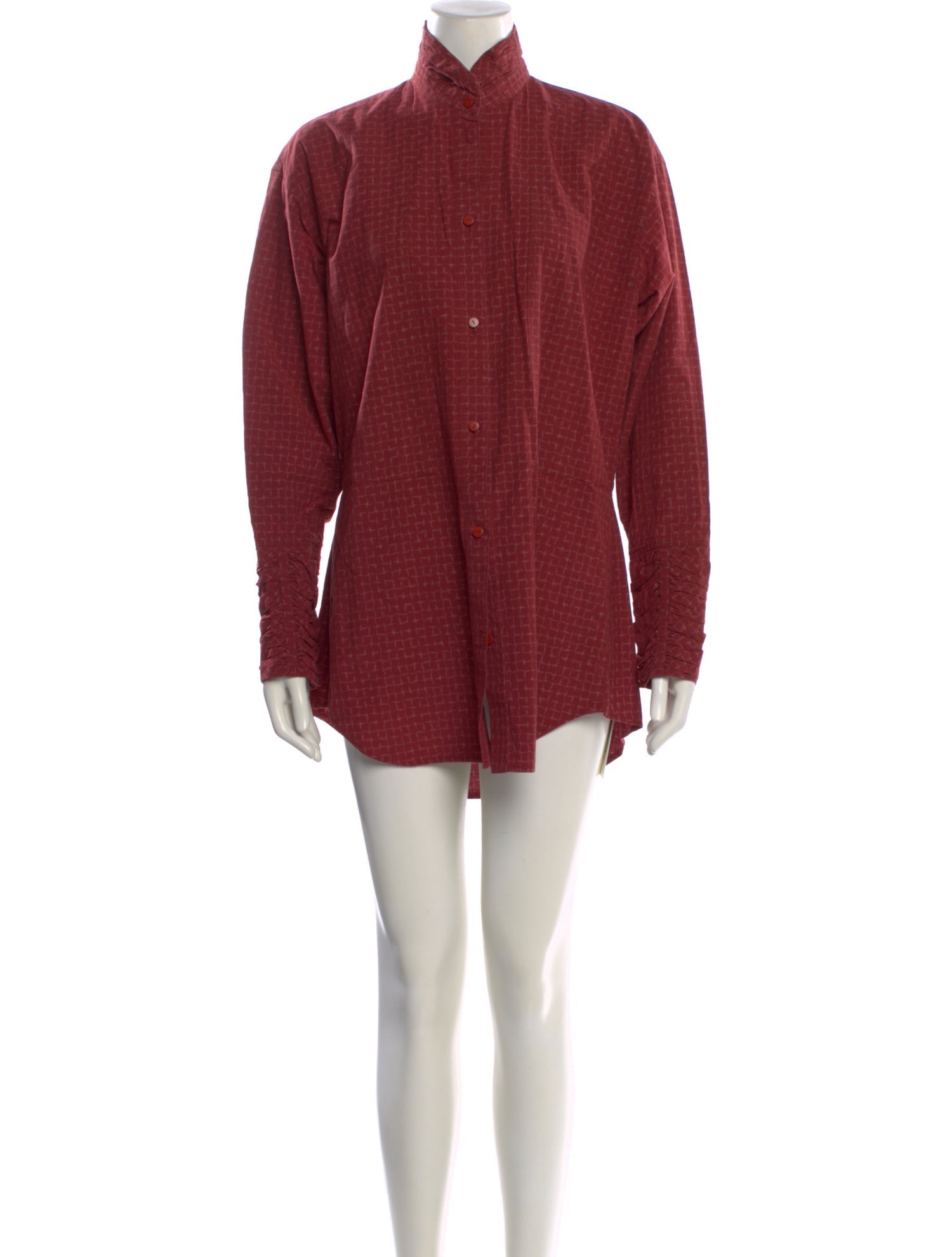 Issey Miyake Mock Neck Mini Dress