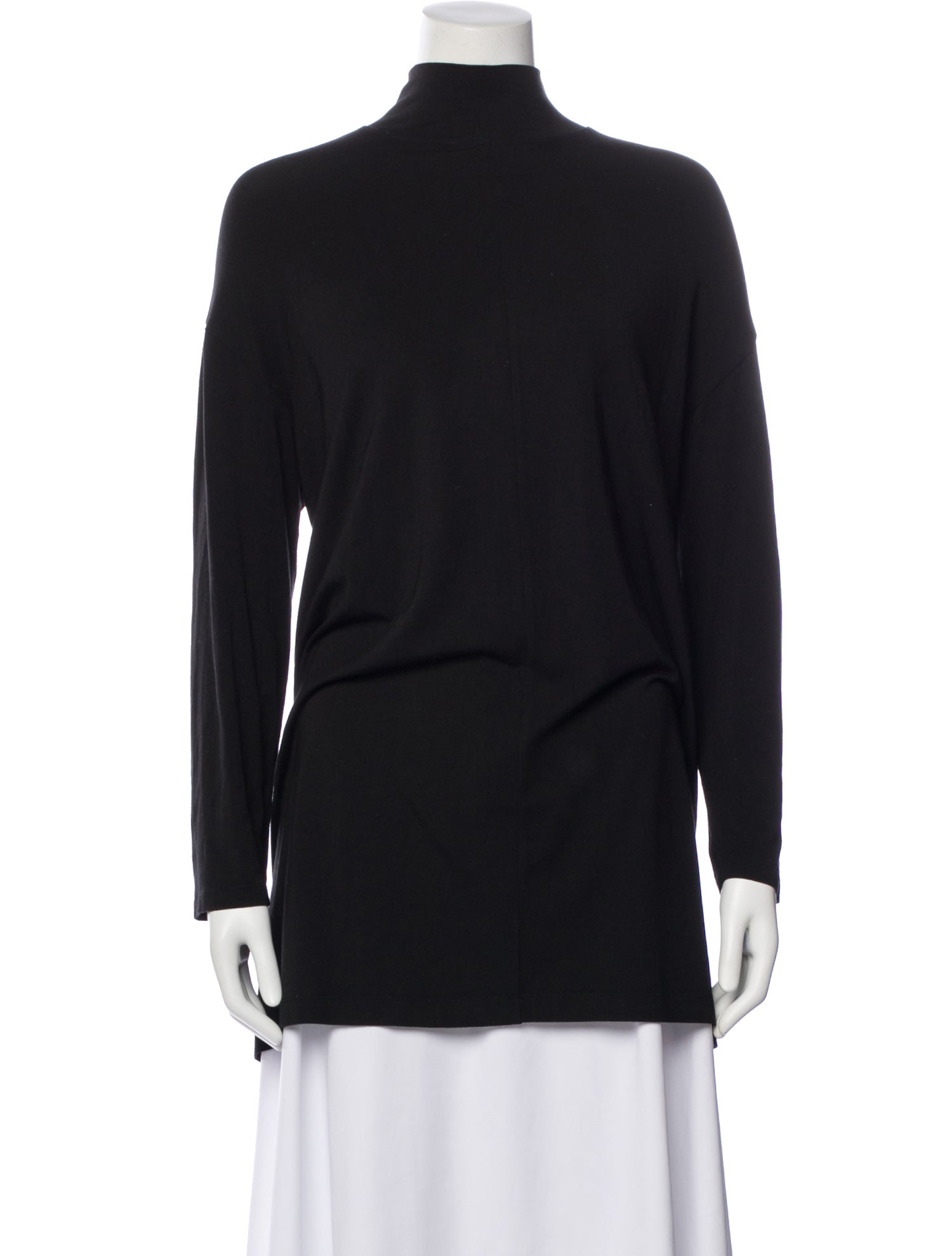 Issey Miyake Mock Neck Long Sleeve Tunic
