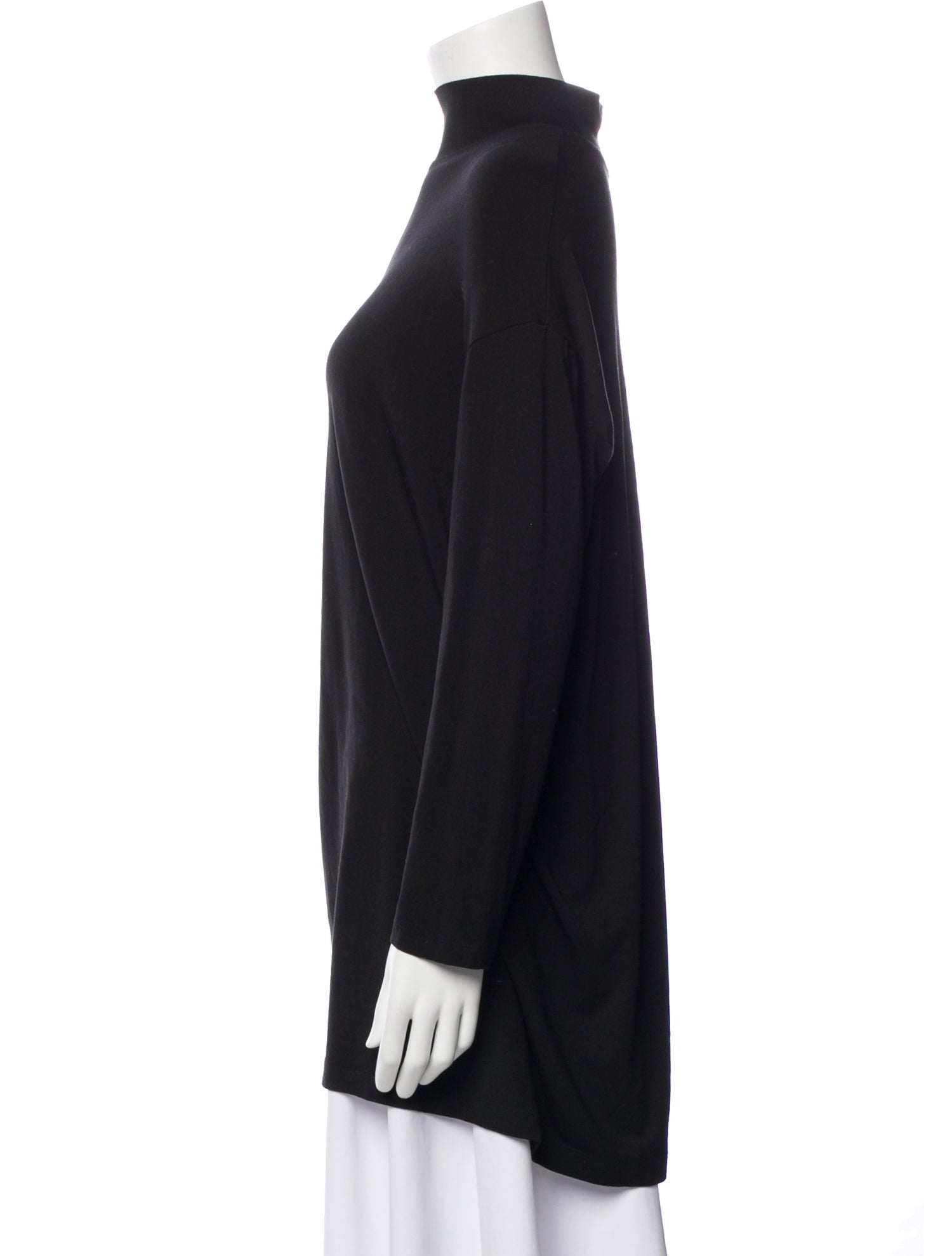 Issey Miyake Mock Neck Long Sleeve Tunic