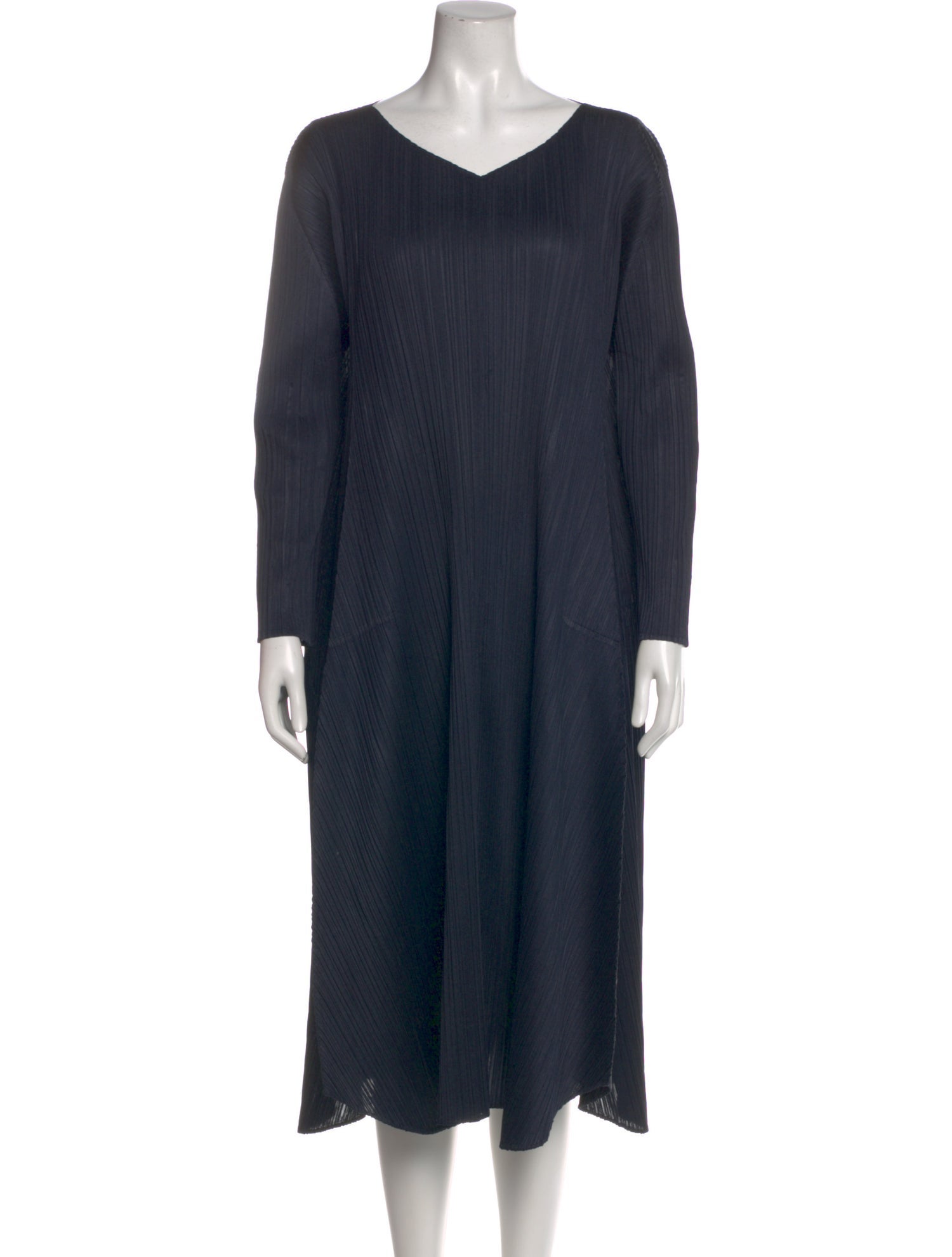 Issey Miyake V-Neck Midi Length Dress