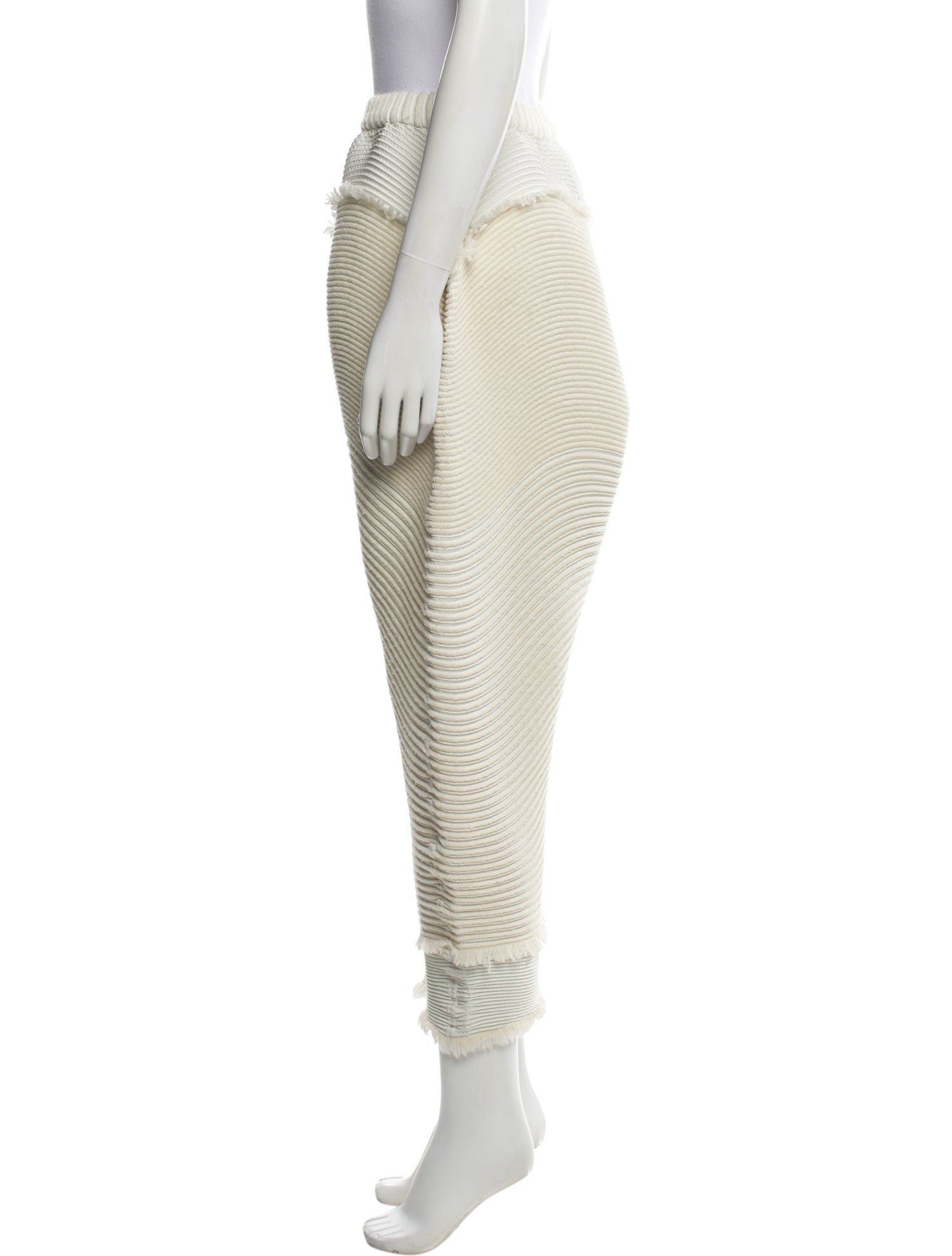 Issey Miyake Striped Straight Leg Pants