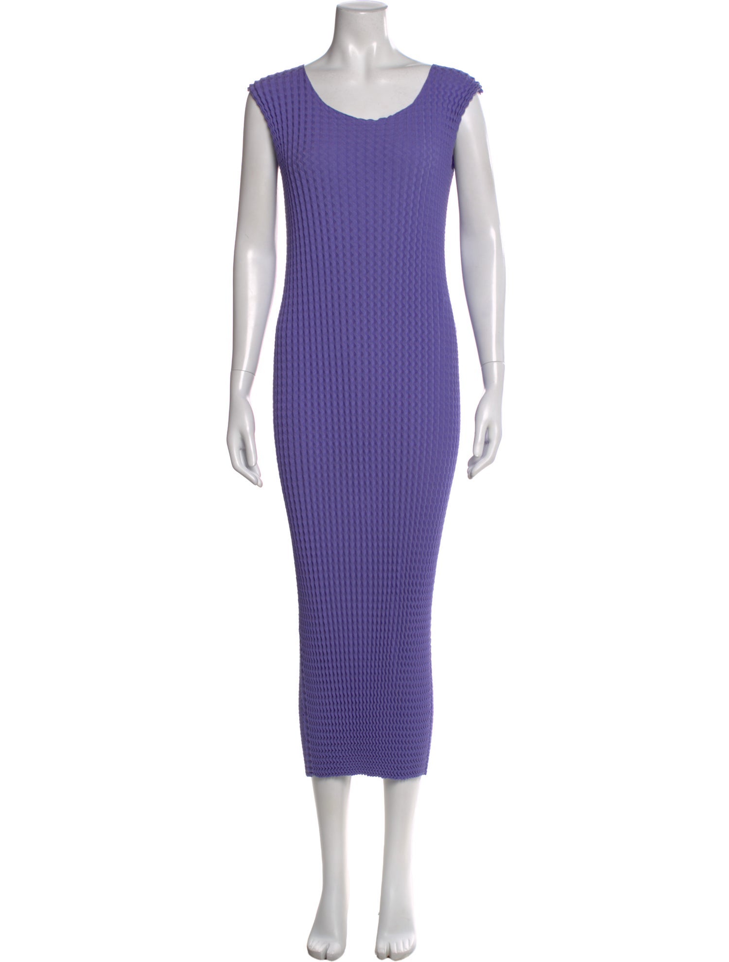 Issey Miyake Striped Long Dress