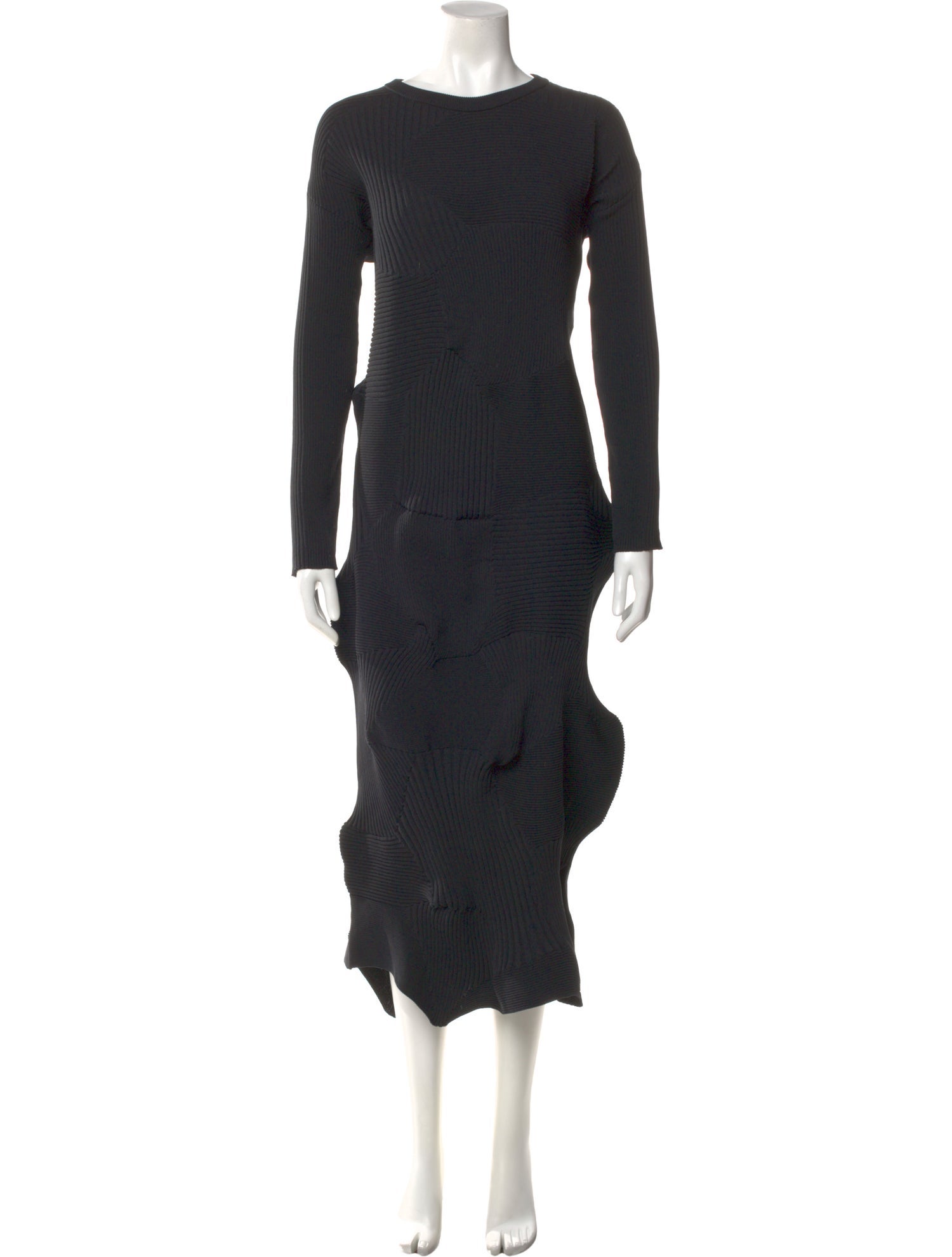 Issey Miyake Crew Neck Long Dress