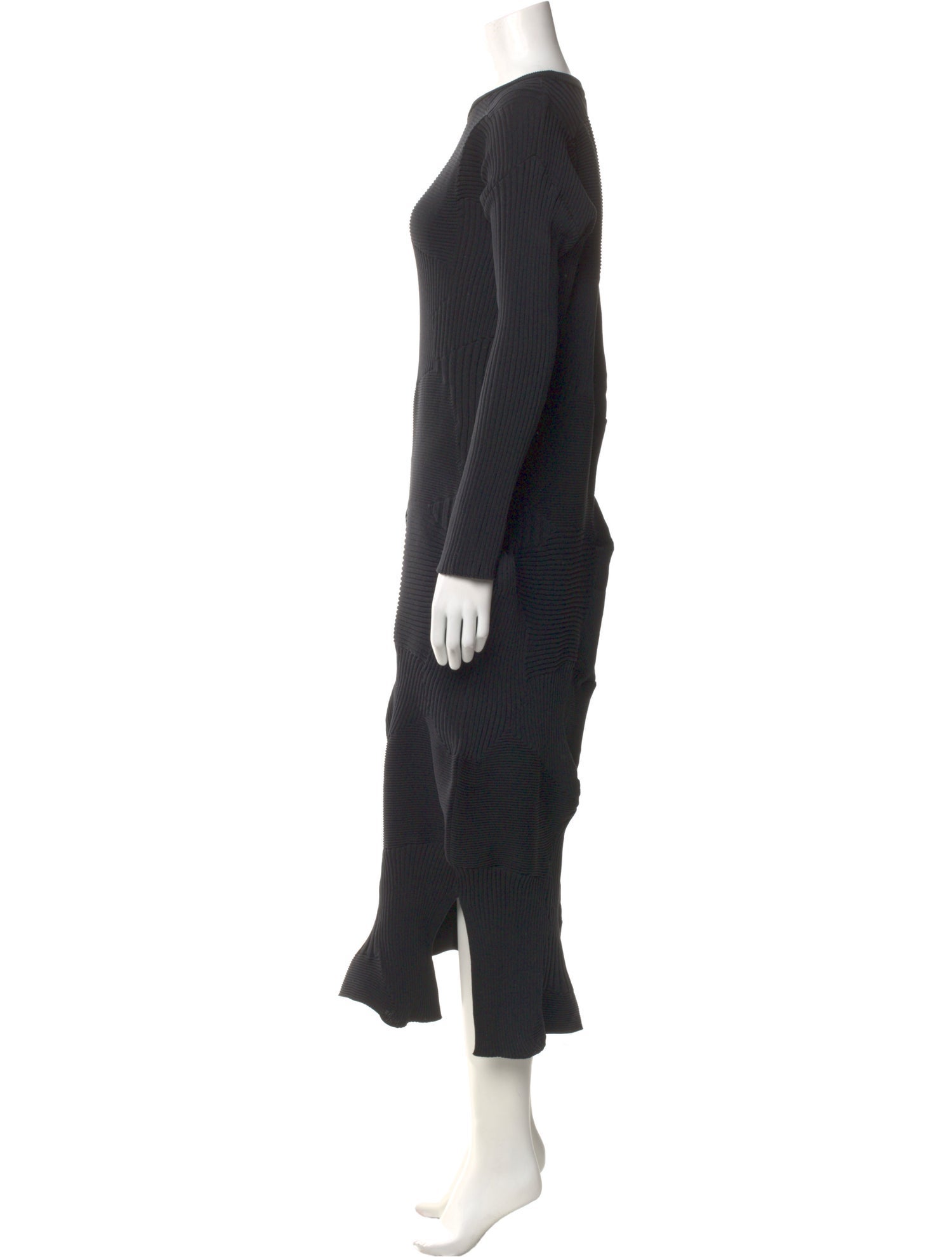 Issey Miyake Crew Neck Long Dress