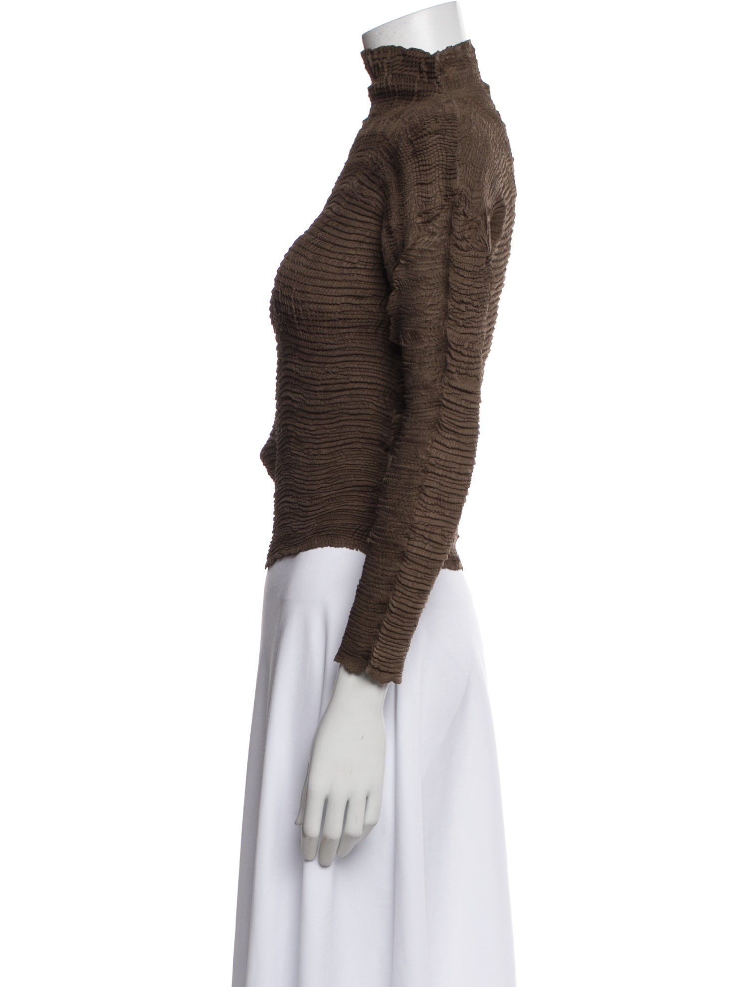 Issey Miyake Turtleneck Long Sleeve Top