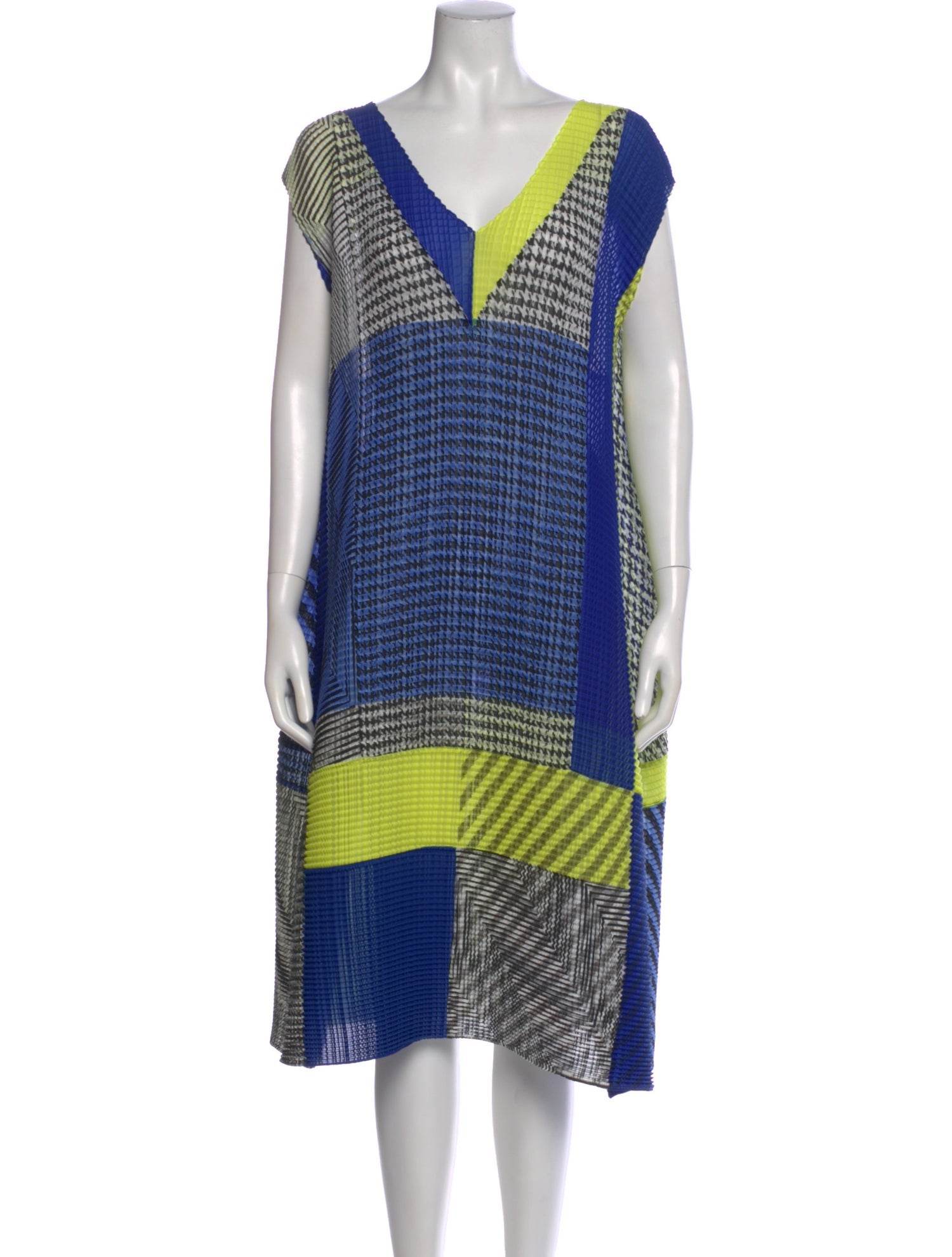 Issey Miyake Striped Mini Dress