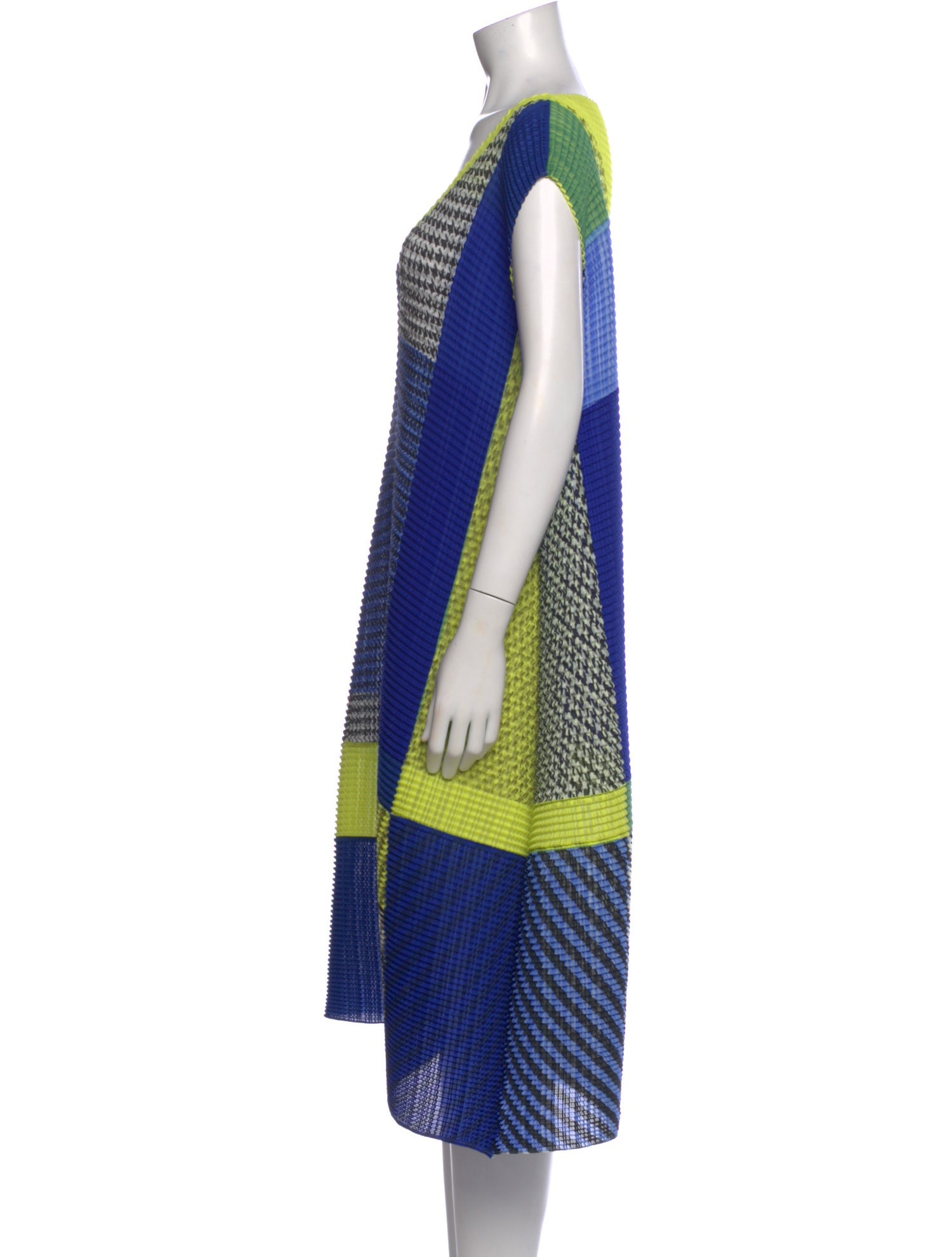 Issey Miyake Striped Mini Dress