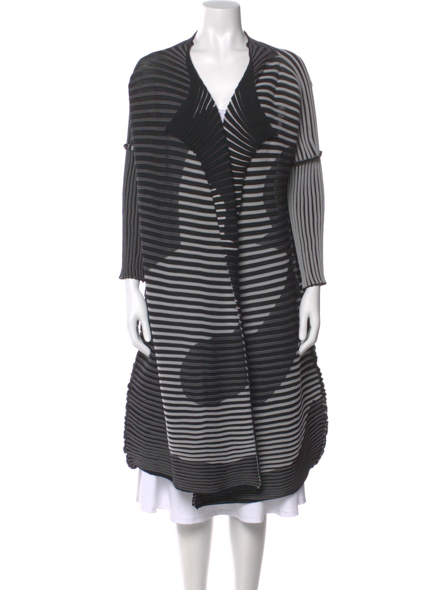 Issey Miyake Striped V-Neck Sweater