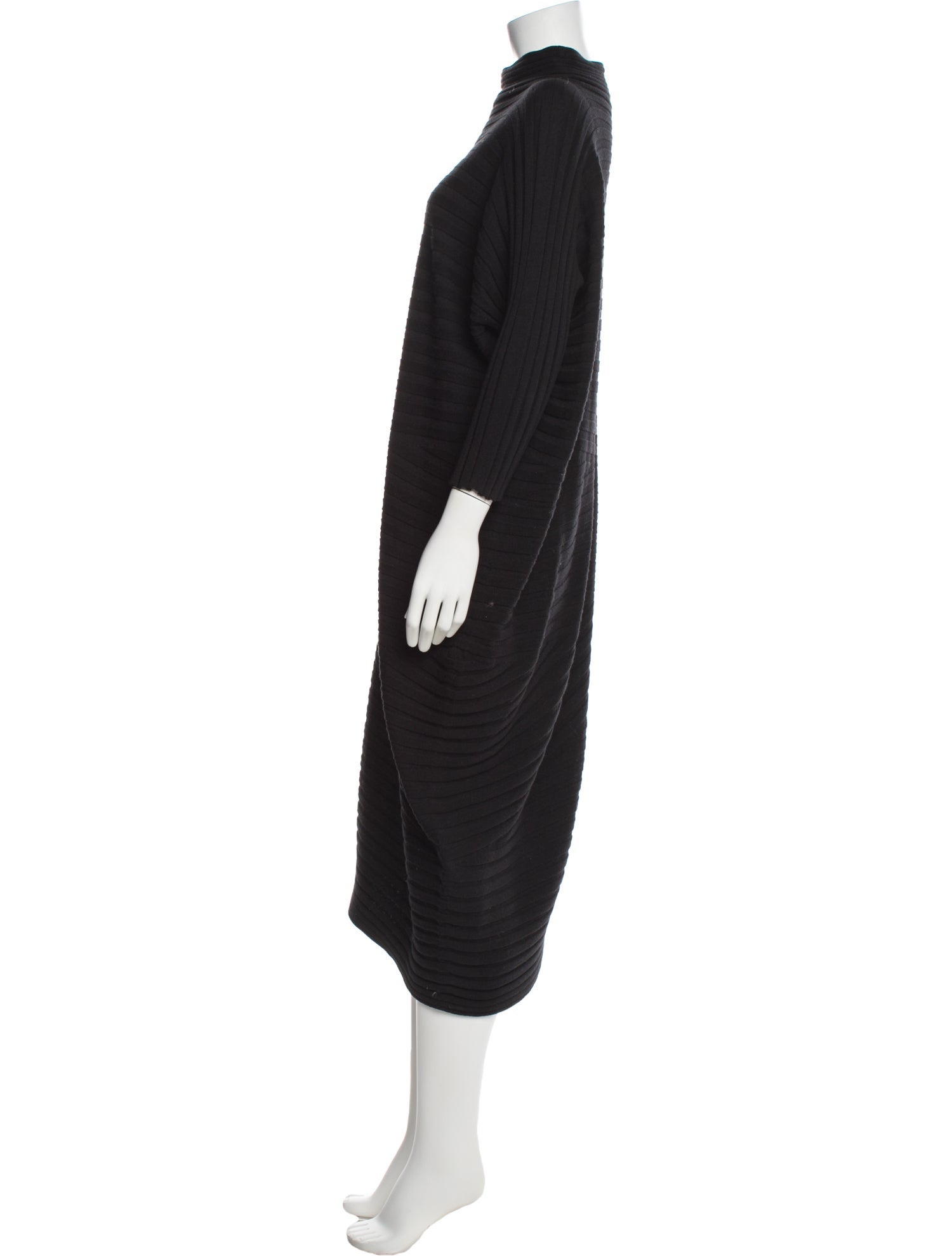 Issey Miyake Turtleneck Knee-Length Dress