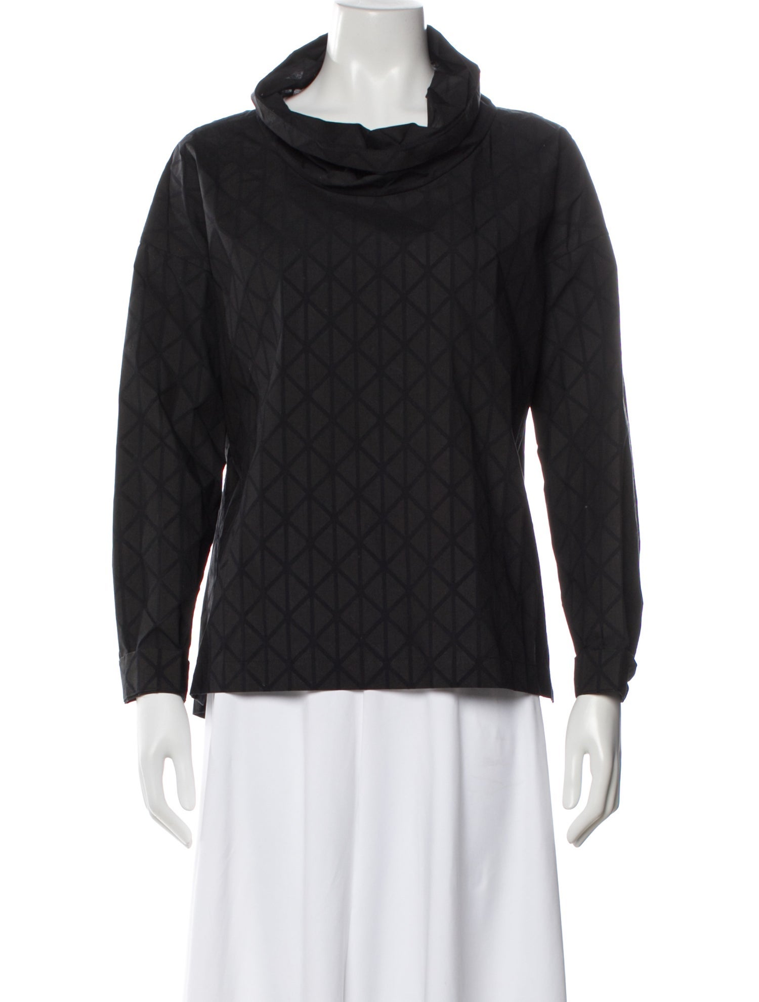 Issey Miyake Patterned Long Sleeve Top