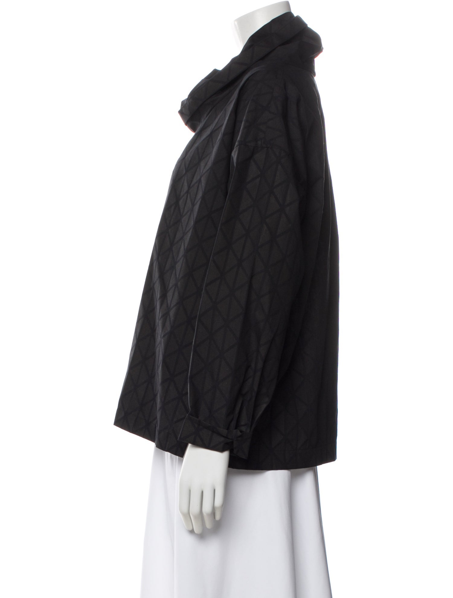 Issey Miyake Patterned Long Sleeve Top