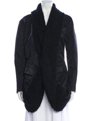 Pre-owned Issey Miyake Vintage 1995 Faux Fur Coat In Black