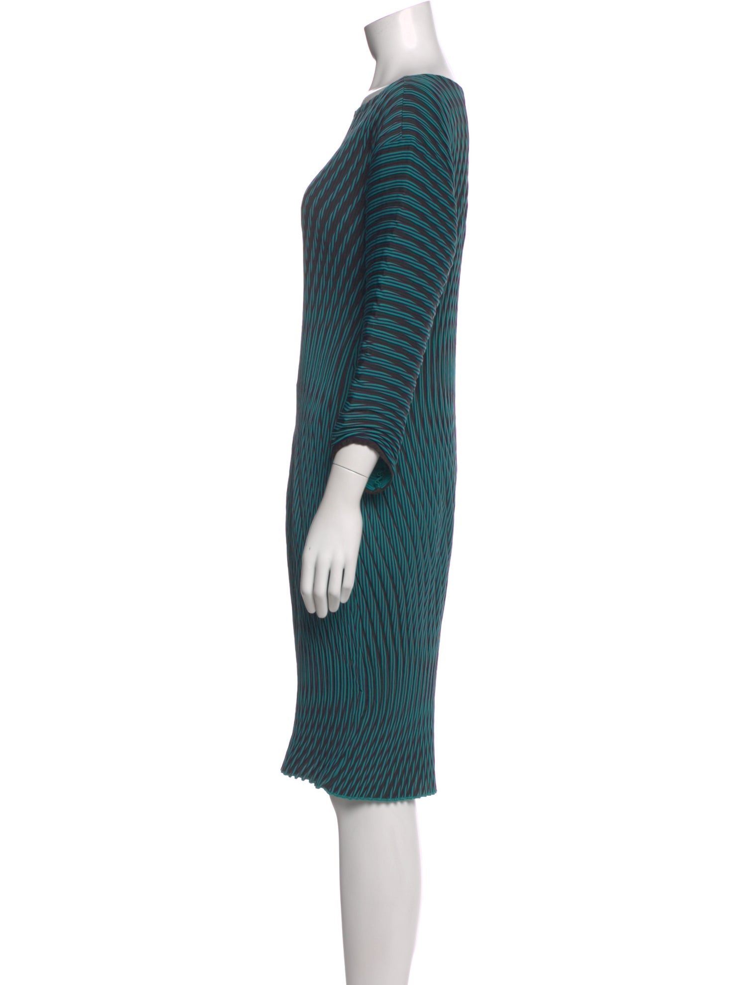Issey Miyake Striped Knee-Length Dress
