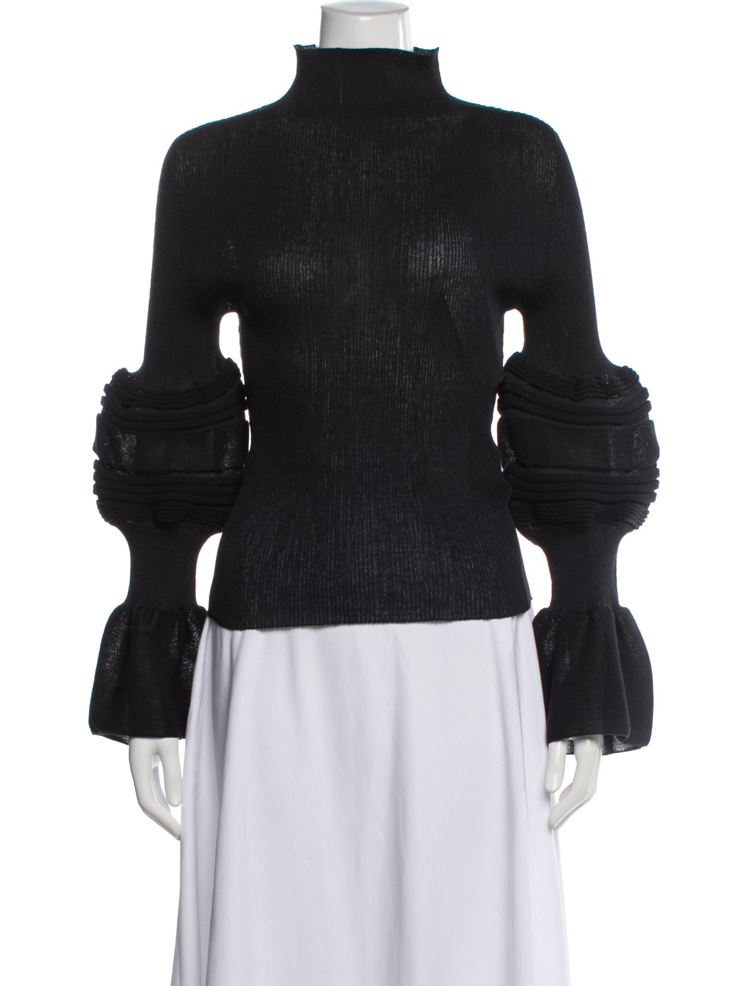 Issey Miyake Turtleneck Long Sleeve Top